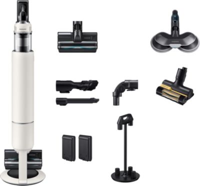 Aspirateur balai SAMSUNG Bespoke AI Jet Lite Pro Extra Blanc 2 batteries VS80F28EGS - Image 1