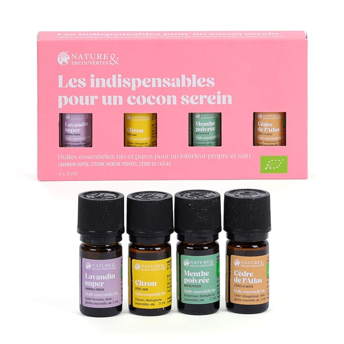 Coffret 4 huiles essentielles maison - Image 1