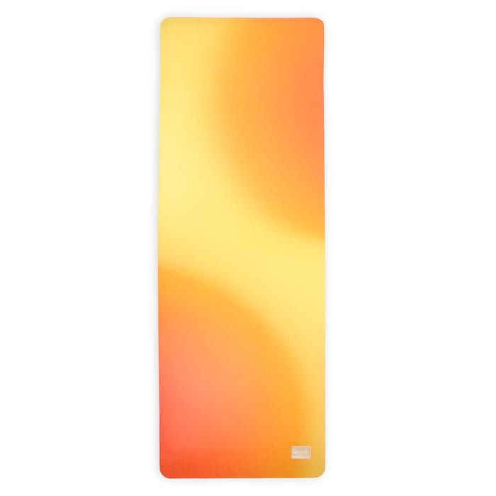 Tapis de yoga antidérapant 5 mm pour pilates étirements relaxation et fitness Jaune - Image 1