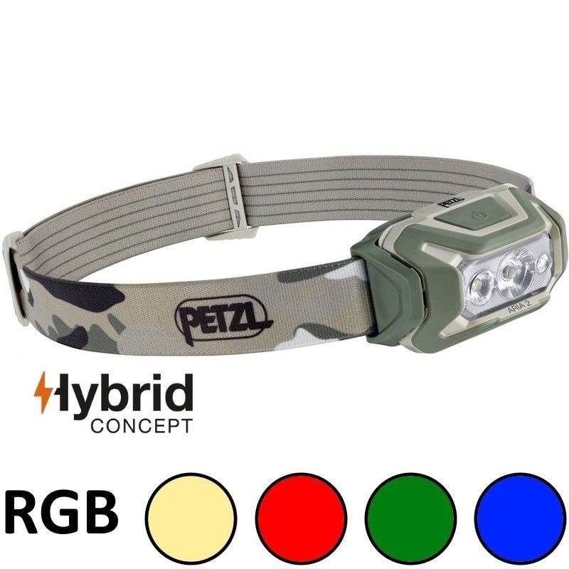 Lampe frontale petzl aria 2 rgb hybrid camouflage - Image 1