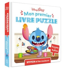 DISNEY BABY - Mon Premier livre puzzle - 4 pièces - Stitch et les couleurs - Image 1