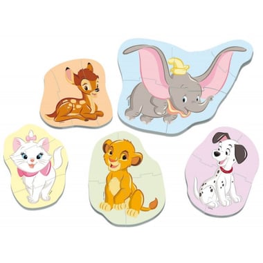 5 puzzles progressifs : personnages disney 3 - 4 - 5 pièces - educa - 18591 - Image 1
