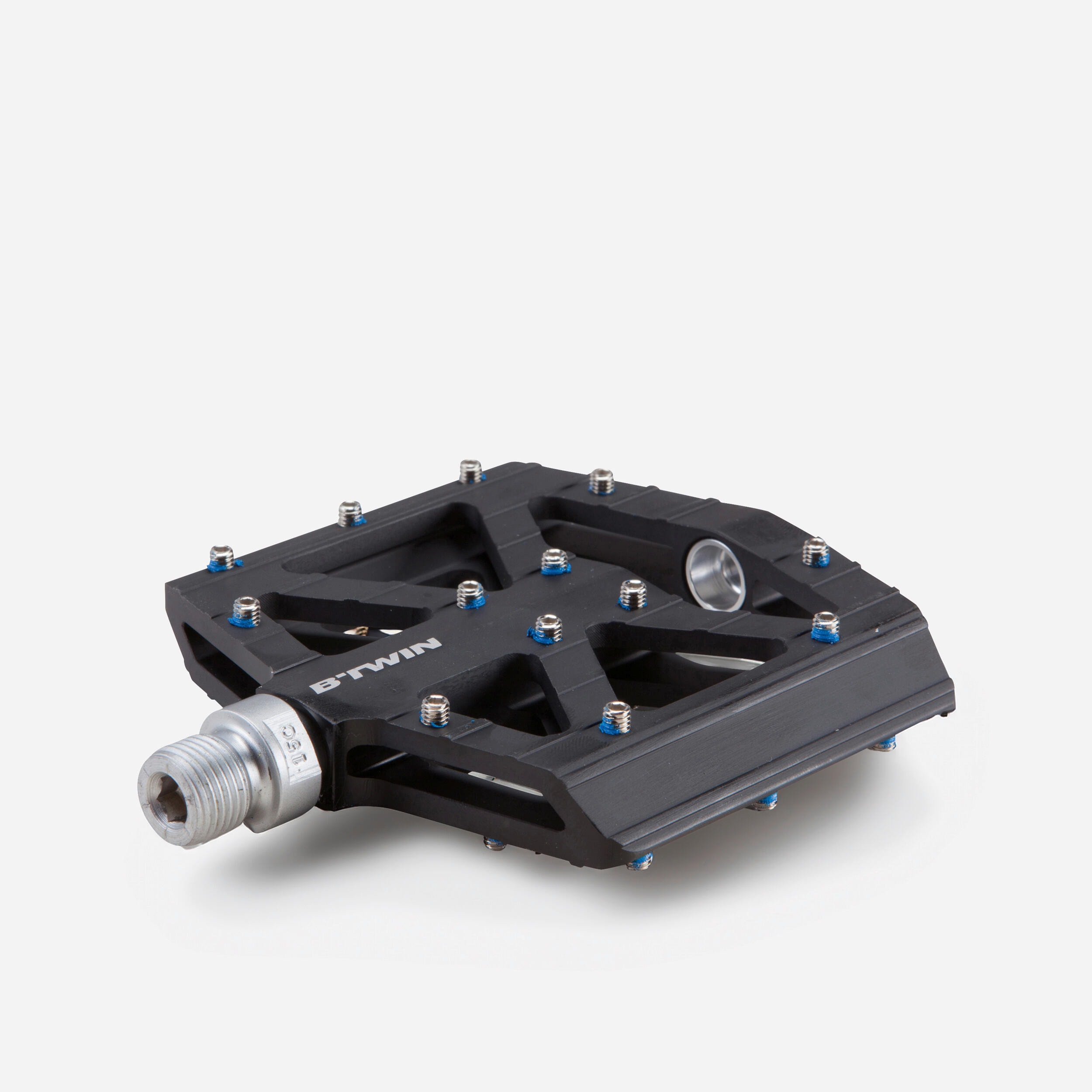 Pédales plates vélo vtt 900 aluminium noire - Image 1