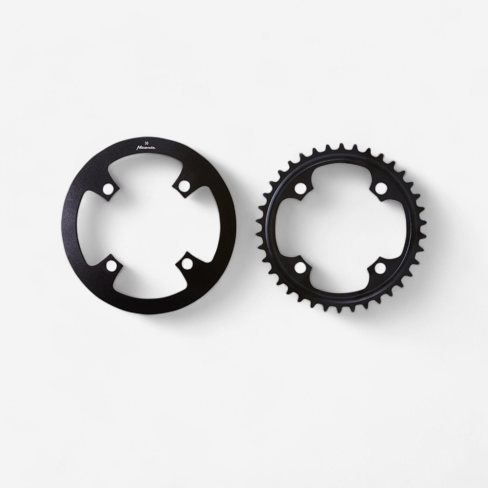 Plateau vtc 38 dents aluminium et carter - Image 1