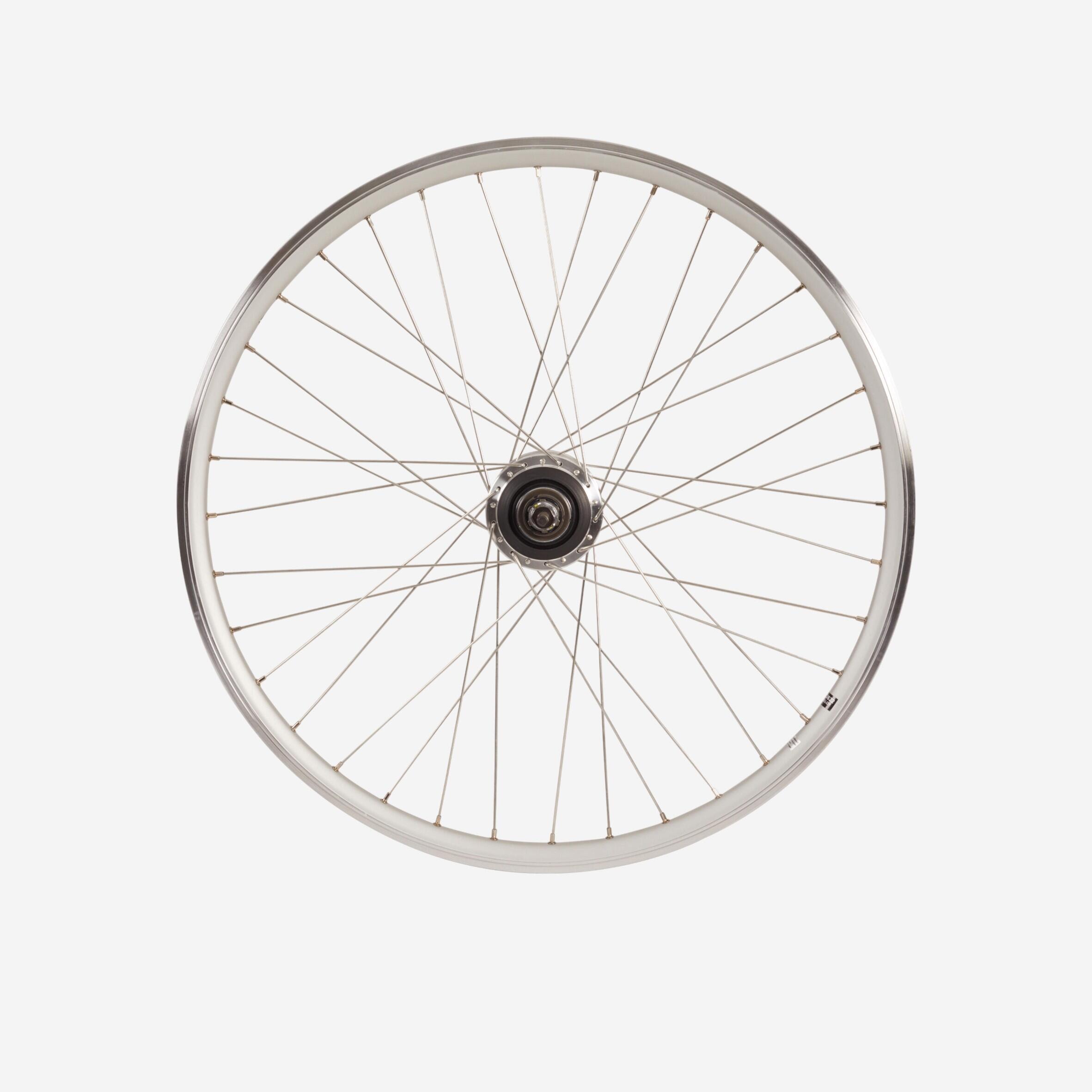 Roue velo ville 28 pouces arrière double parois nexus7 argent elops 920 - Image 1
