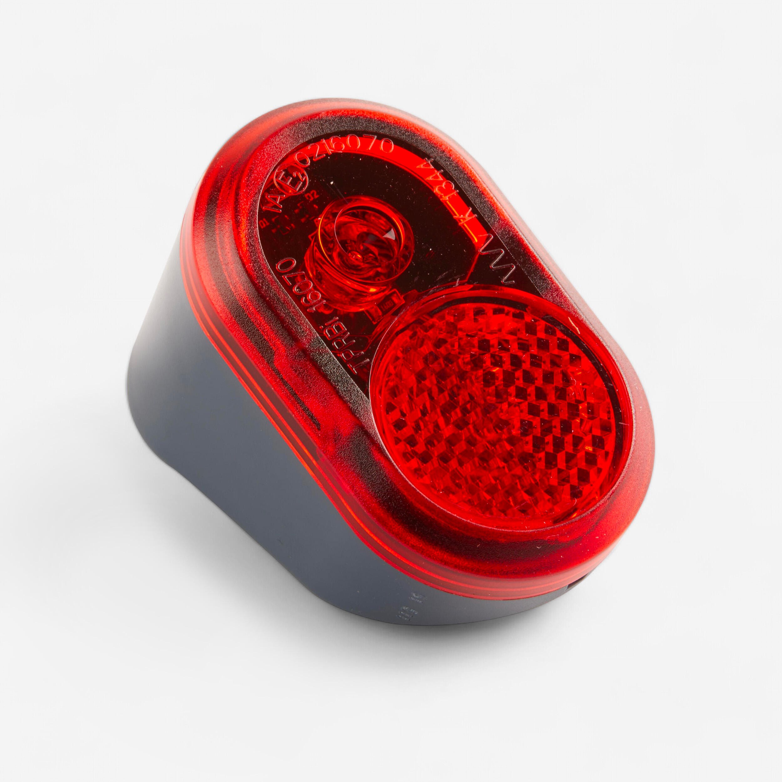 Eclairage velo ville Elops arrière pour dynamo led gris - Image 1