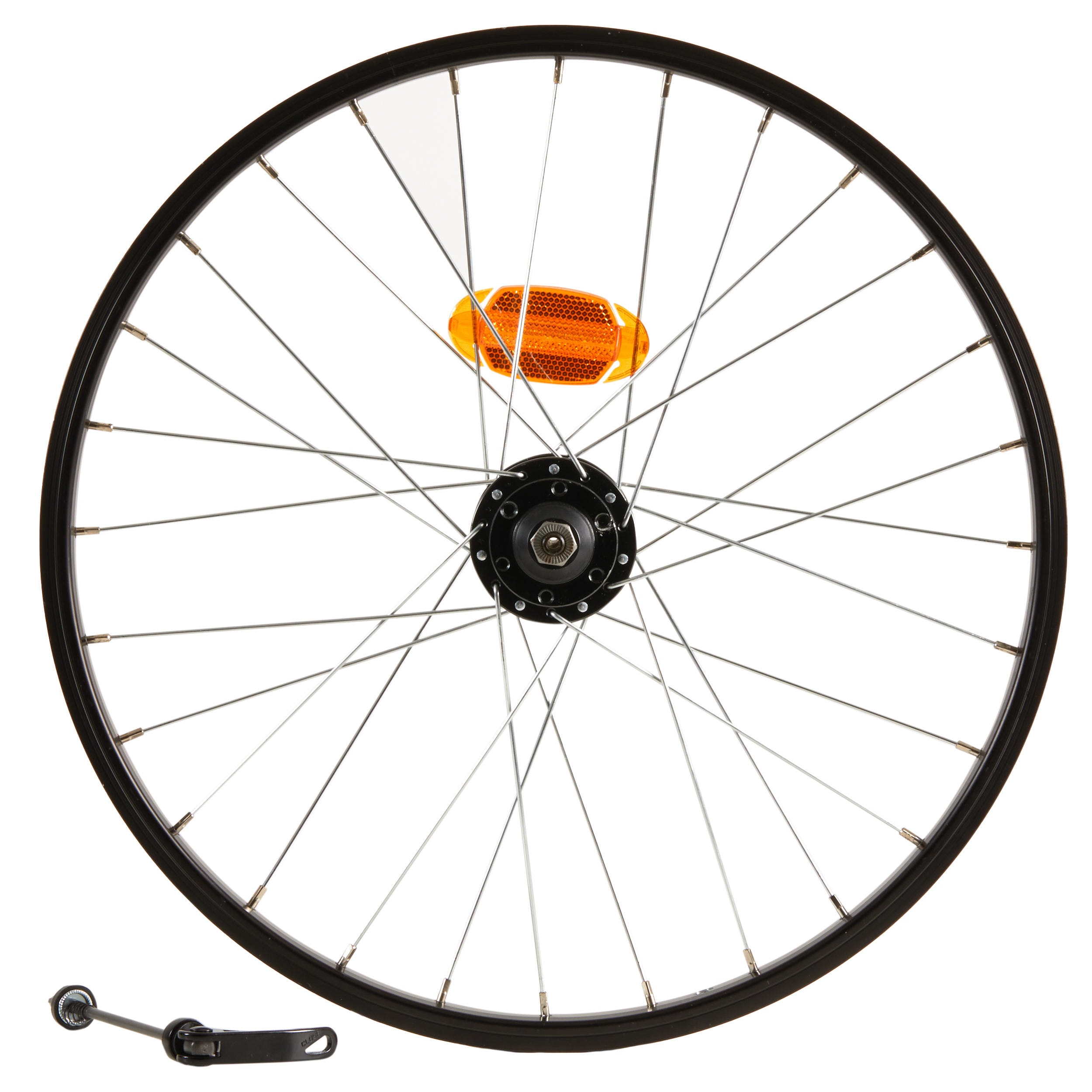 Roue vélo enfant 20 pouces avant disque attache rapide noir - Image 1