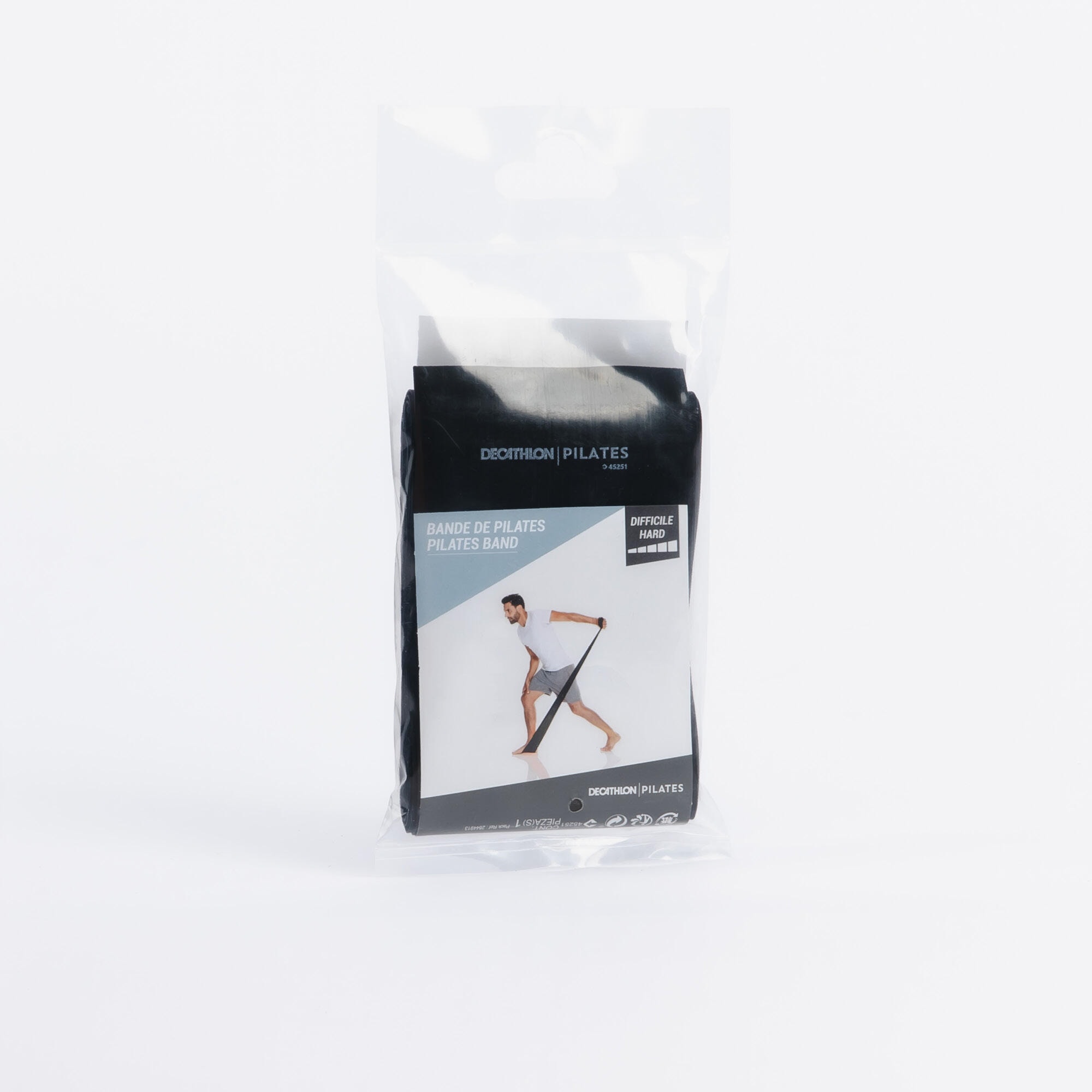 BANDE ÉLASTIQUE PILATES RÉSISTANCE 4 KG - NOIRE - Image 1
