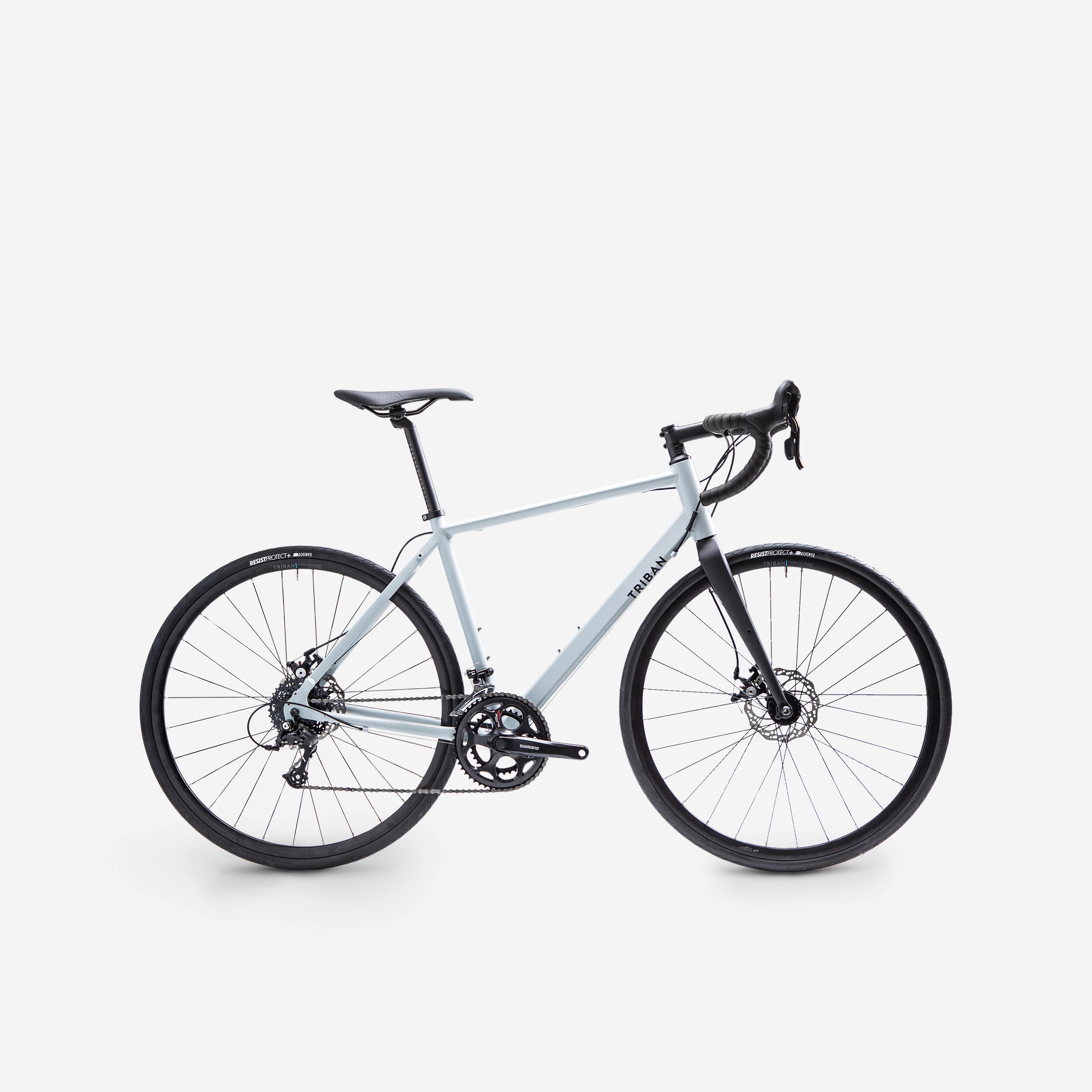 Vélo route Cyclotourisme RC120 Disque Gris Clair - Image 1