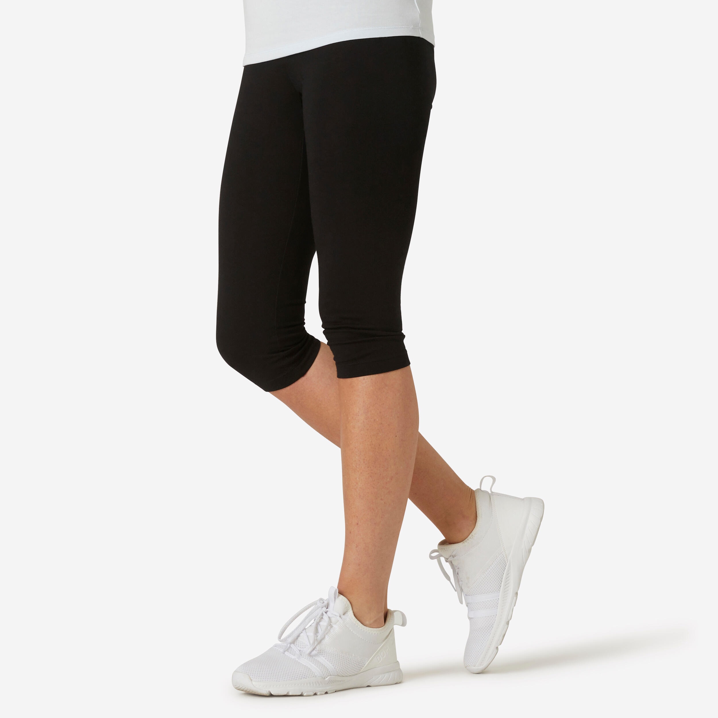 Pantalon corsaire Slim Fitness Femme - 500 Noir - Image 1