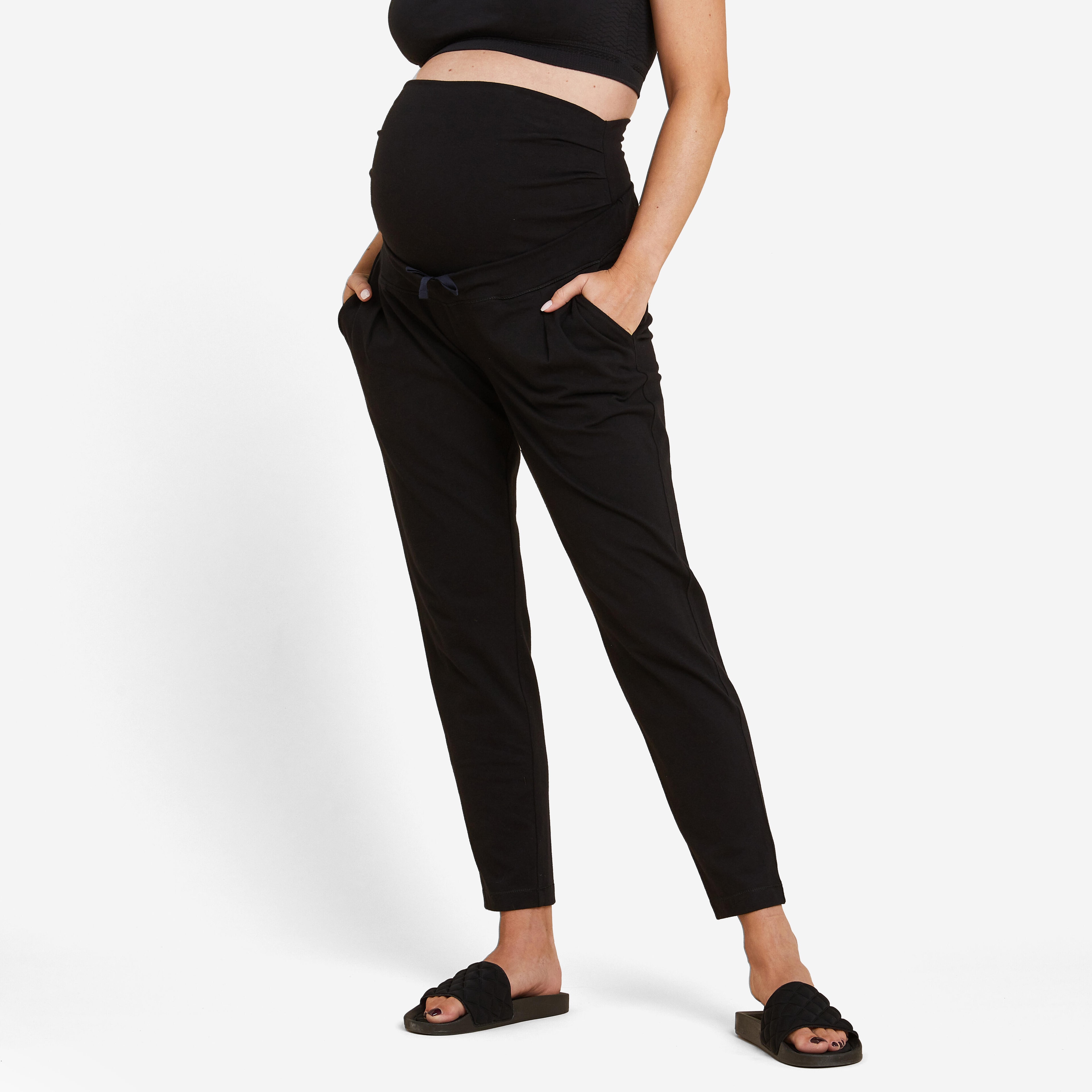 Pantalon de grossesse yoga doux noir - Image 1