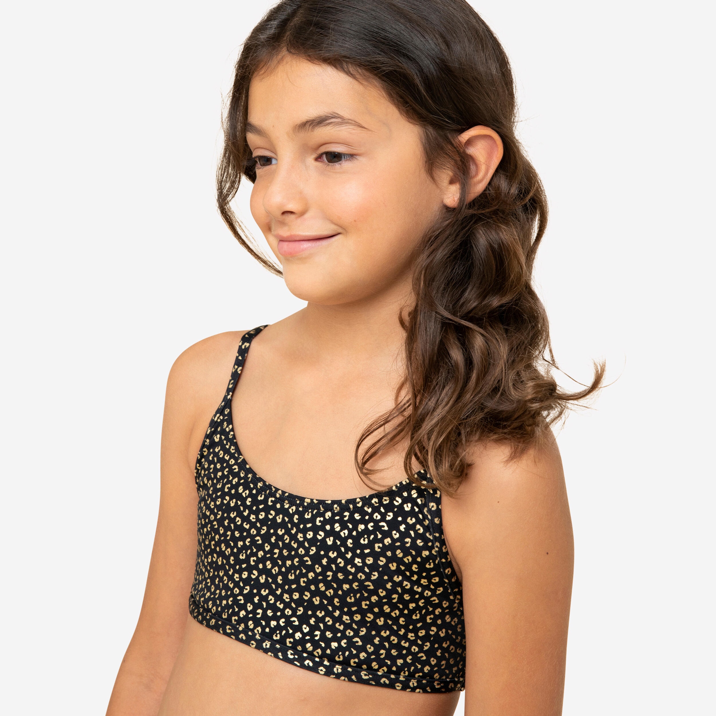 HAUT DE MAILLOT DE BAIN BRASSIERE FILLE 100 NOIR - Image 1