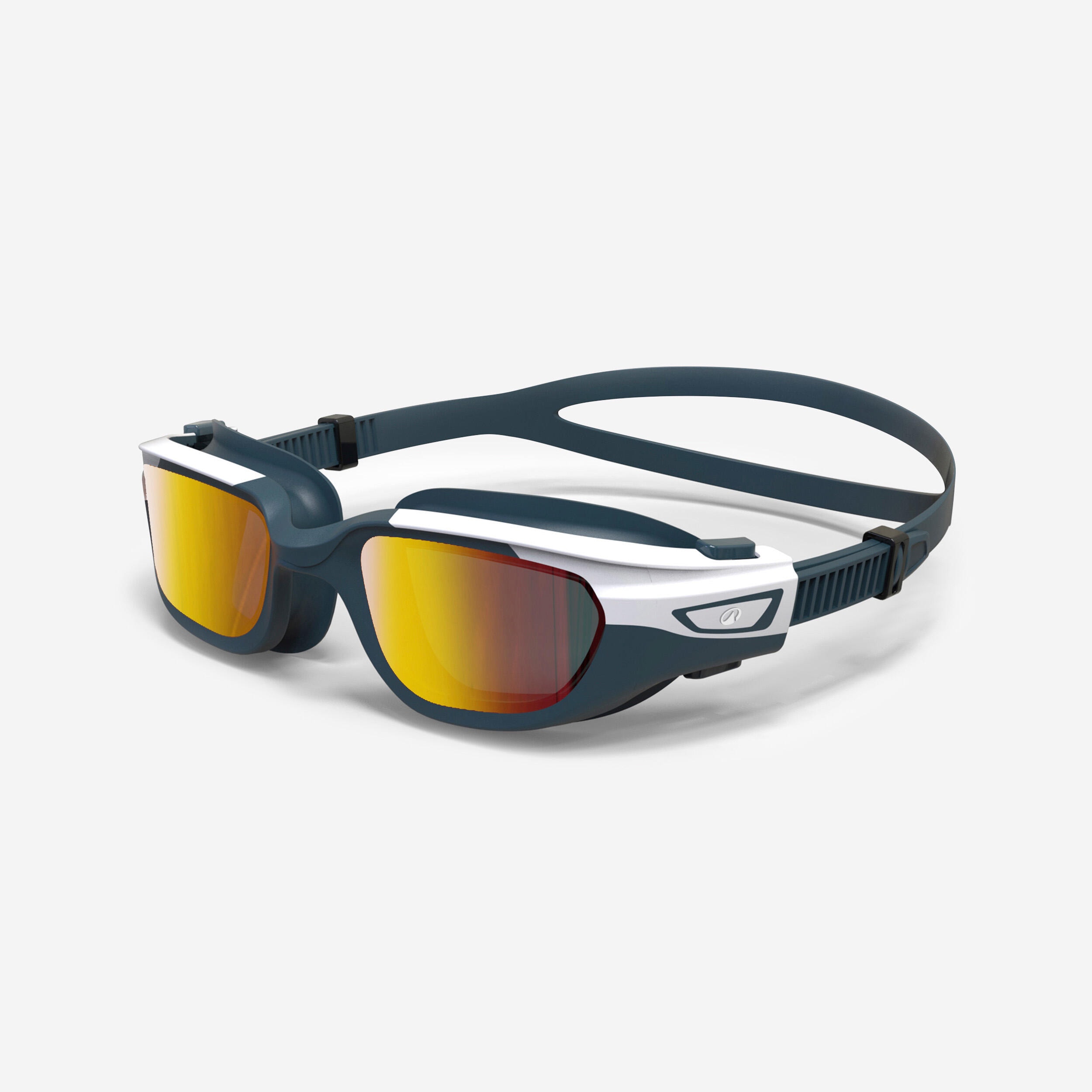 Lunettes De Natation SPIRIT - Verres Miroirs - Petite Taille - Bleu Orange - Image 1