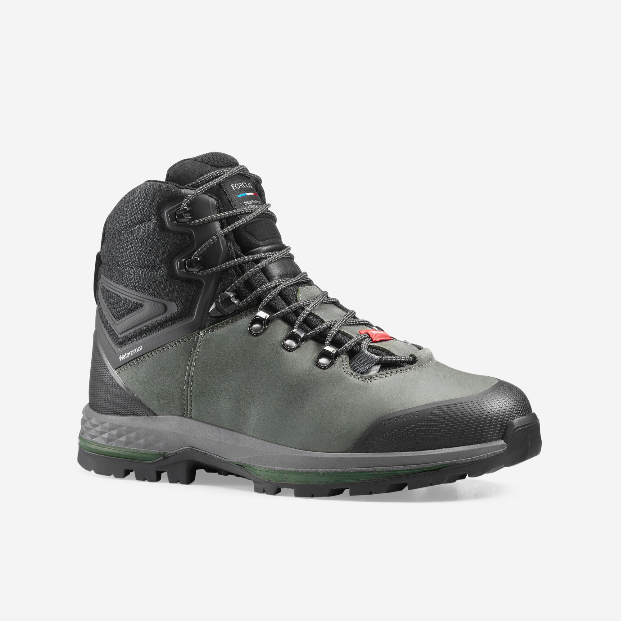 CHAUSSURES TREKKING CUIR IMPERMÉABLES - MT100 - HOMME HAUTE LARGE - Image 1