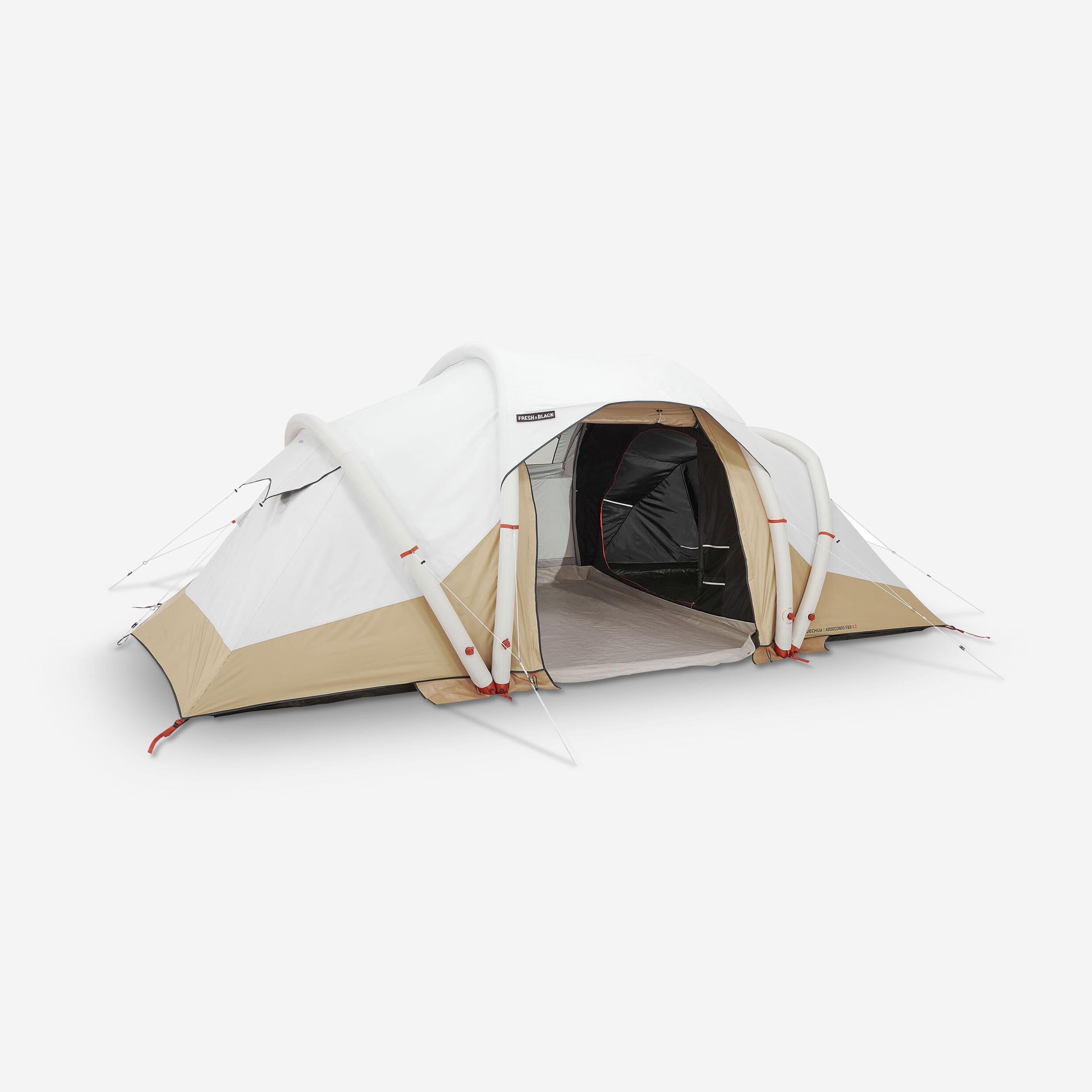 Tente de camping gonflable 4 places 2 chambres, Fresh & Black, Air Seconds 4.2 - Image 1