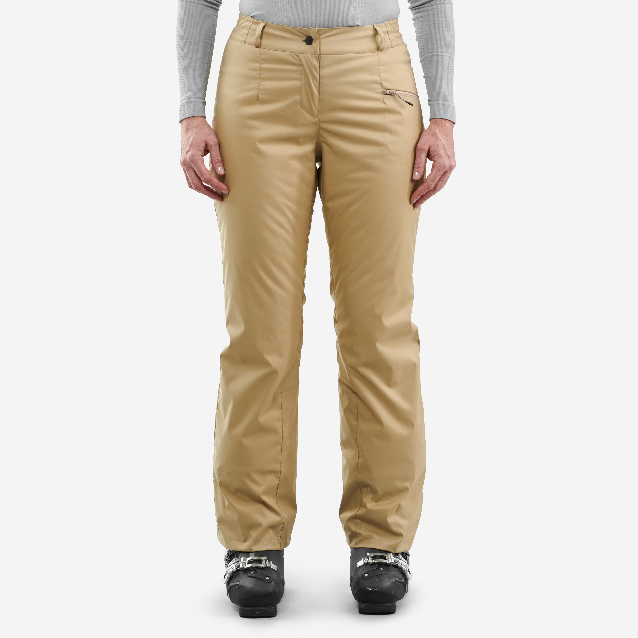 Pantalon de ski chaud femme 100 - beige - Image 1