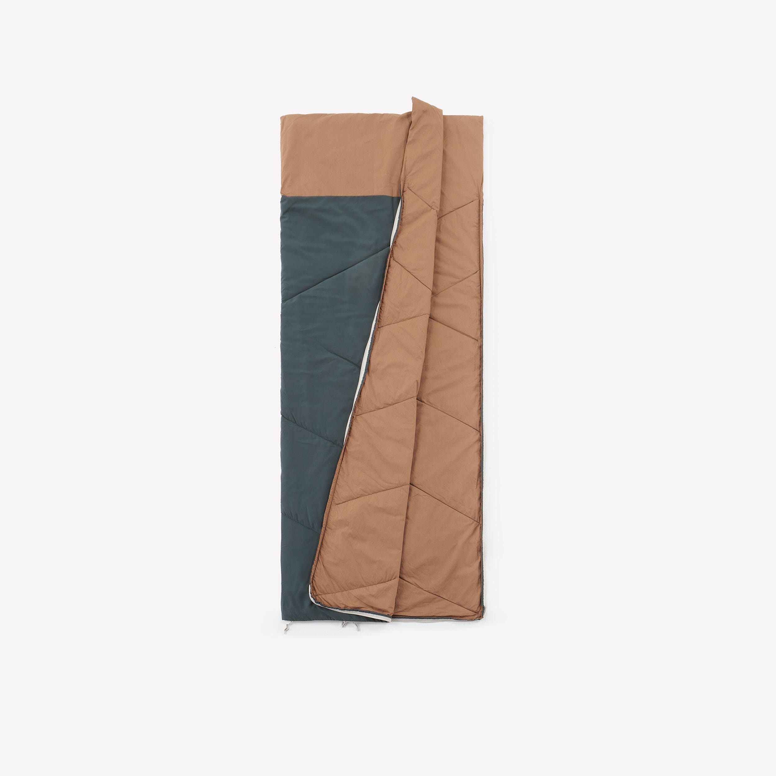 Sac de couchage de camping 20°C en coton, Ultimcomfort kaki - Image 1