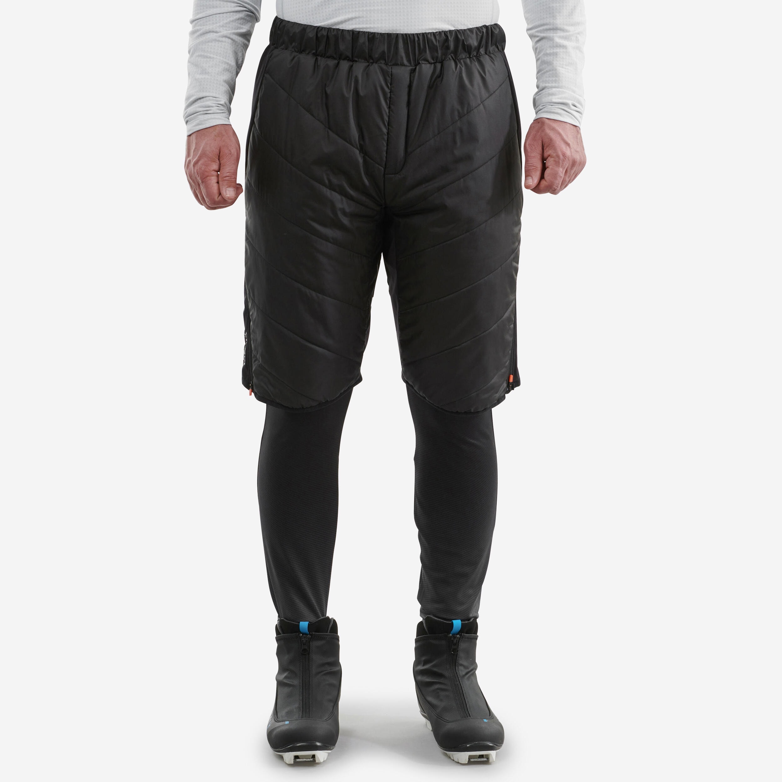 Short chaud de ski de fond noir XC S SHORT 500 - homme - Image 1