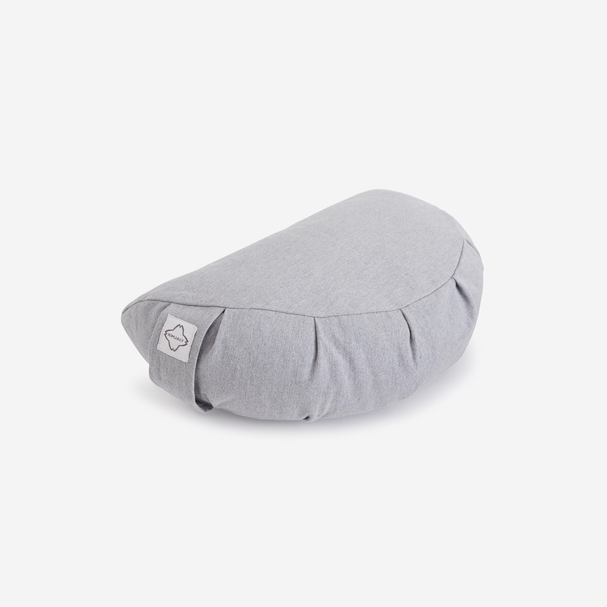 Coussin demi-lune de yoga et méditation, gris - Image 1