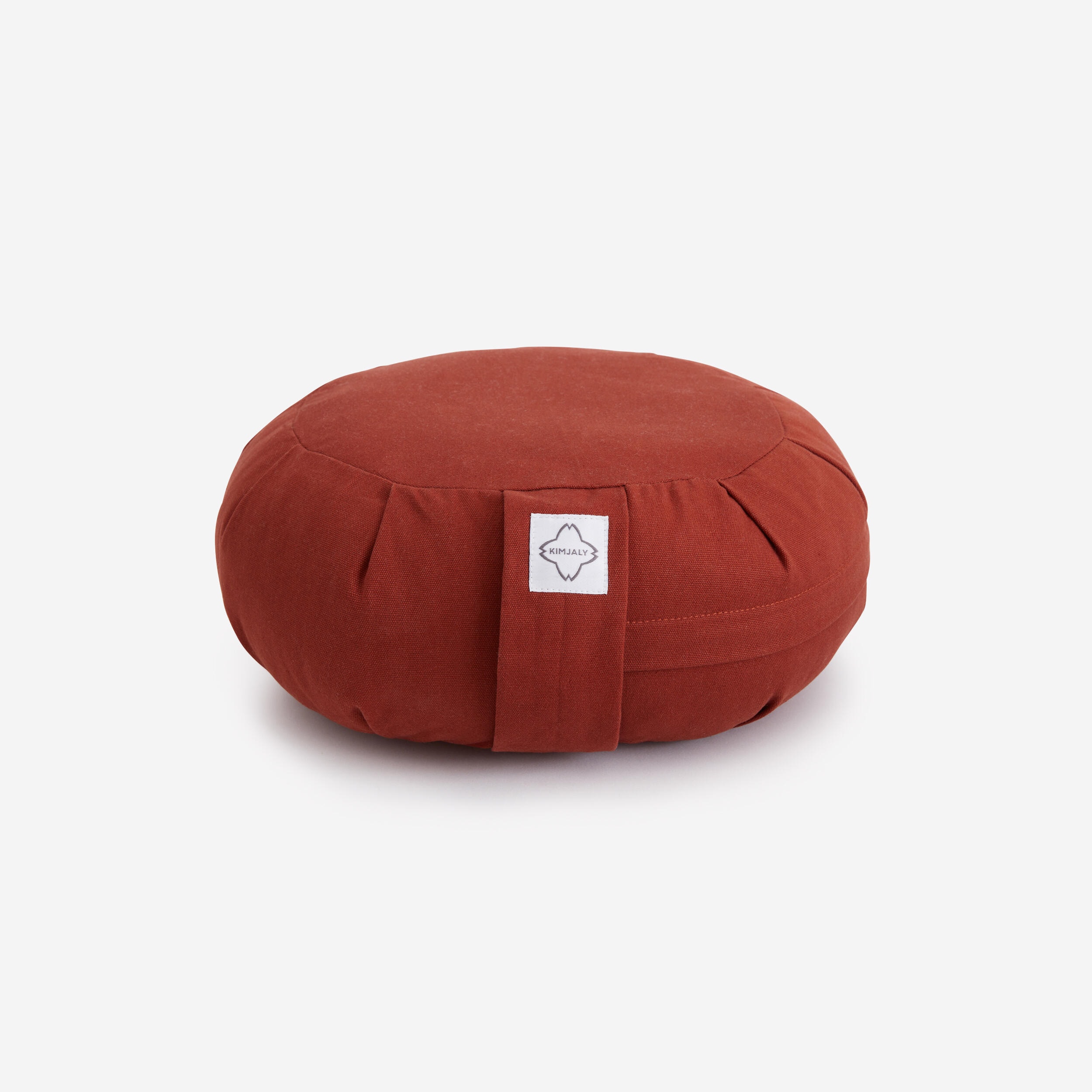 Zafu coussin rond de yoga et méditation, terracotta - Image 1
