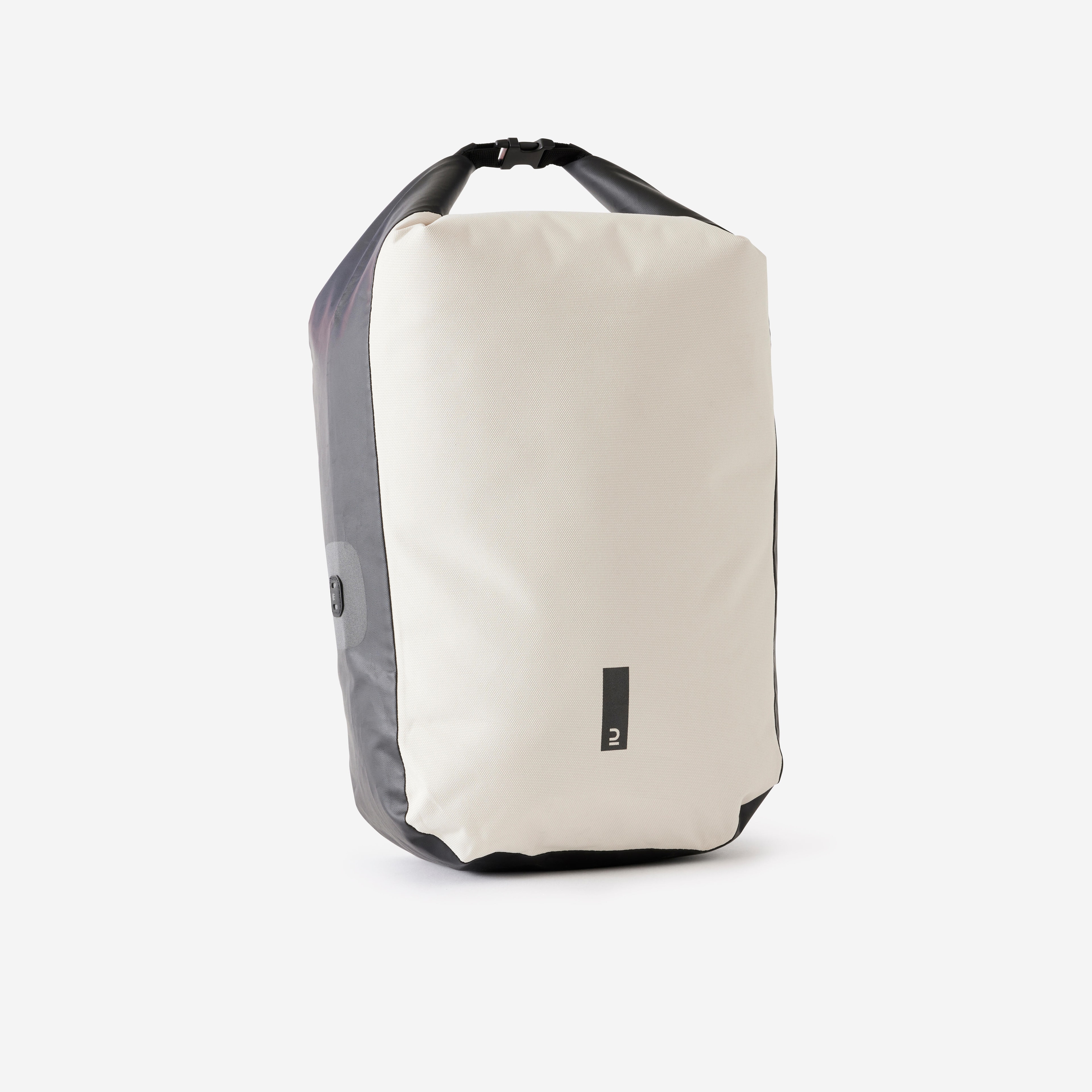 SACOCHE VELO SUR PORTE-BAGAGES 500 20L IMPERMEABLE BEIGE - Image 1