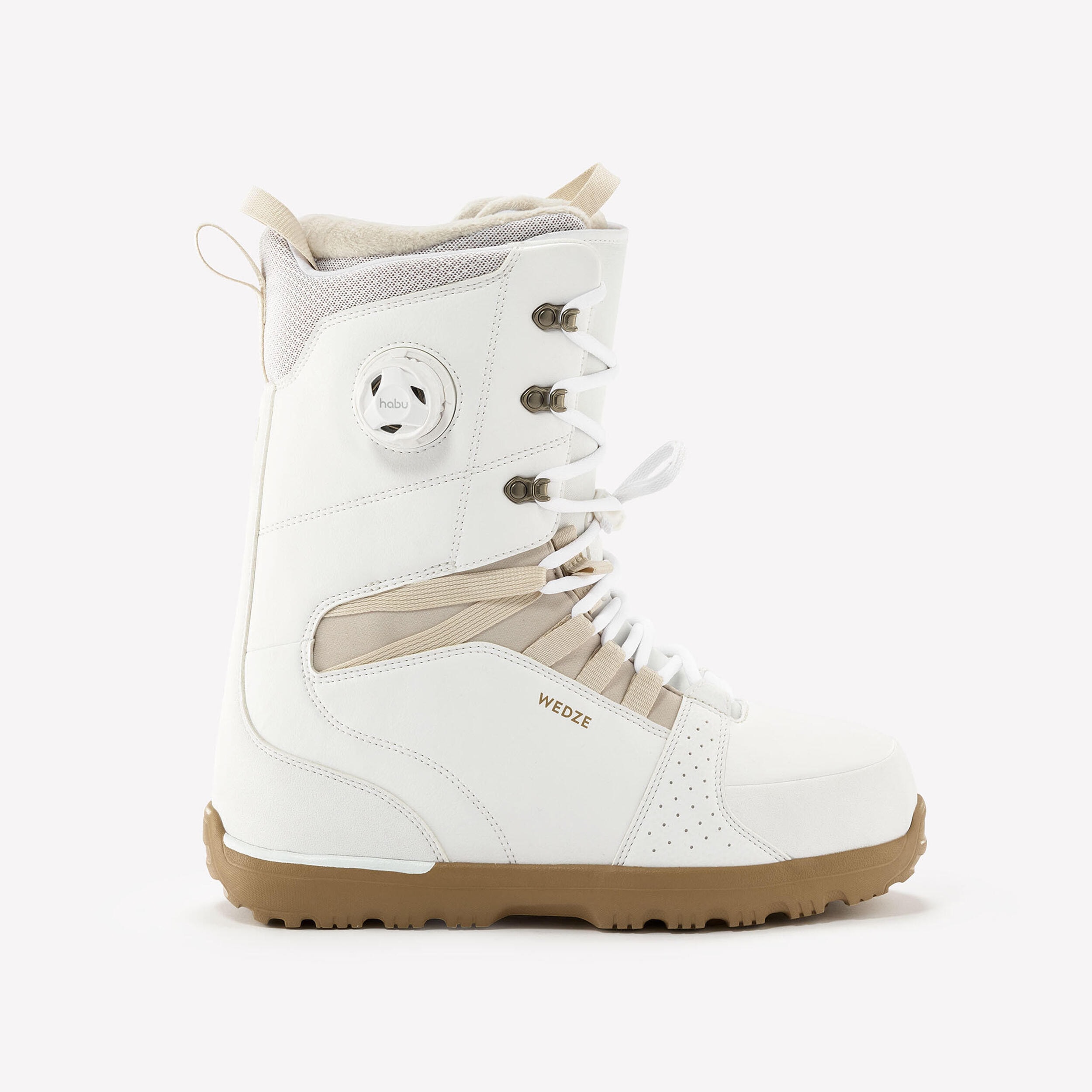 Boots de snowboard homme et femme, SNB 500 hybride blanc - Image 1