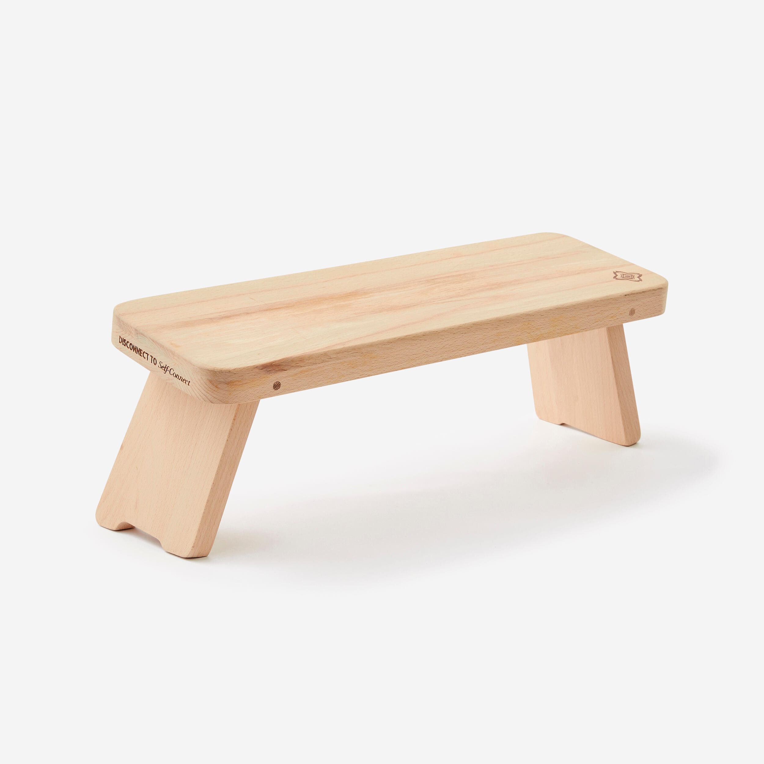 Banc de yoga et méditation pliable, bois de hêtre - Image 1