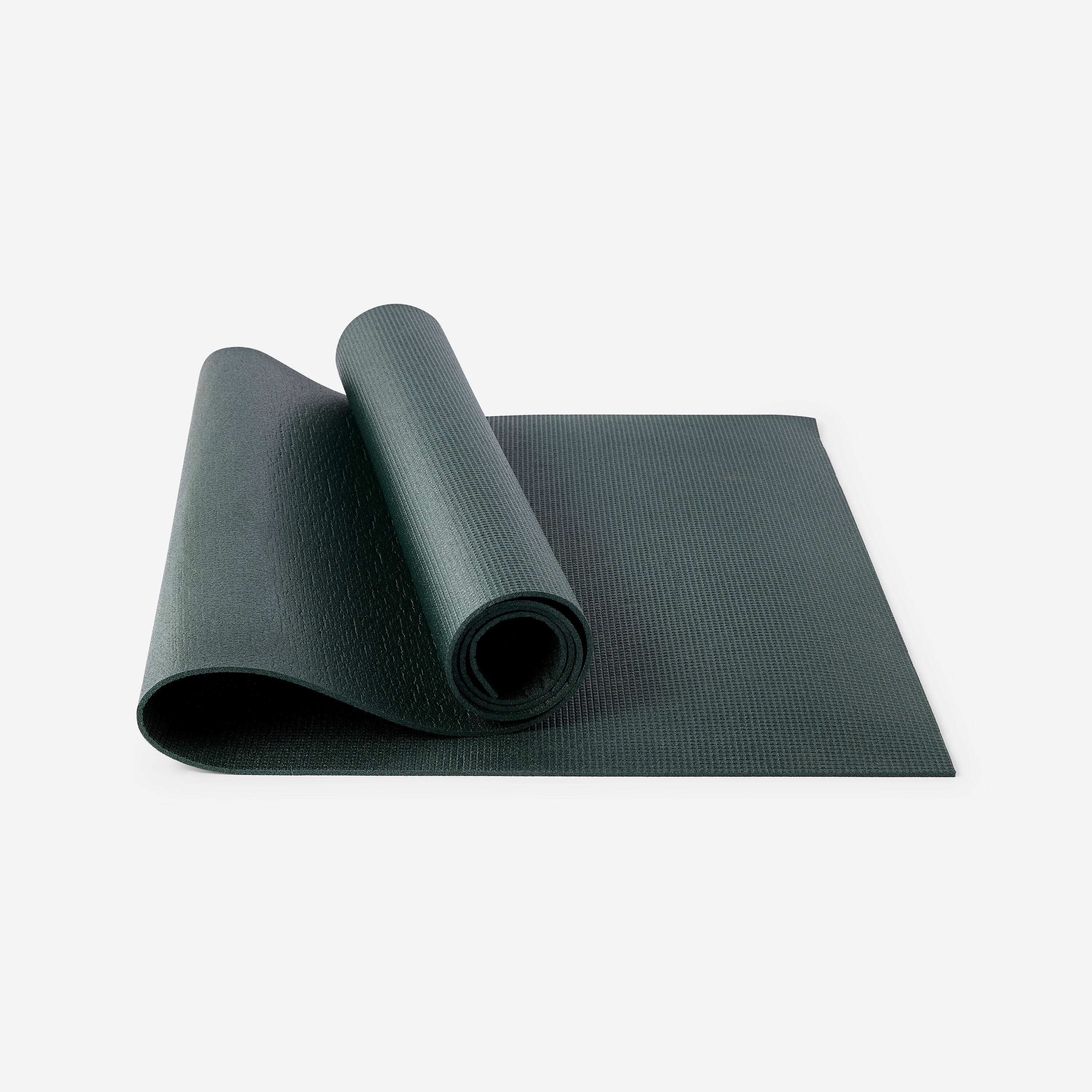 Tapis de yoga doux épaisseur 4mm, vert fonce - Image 1