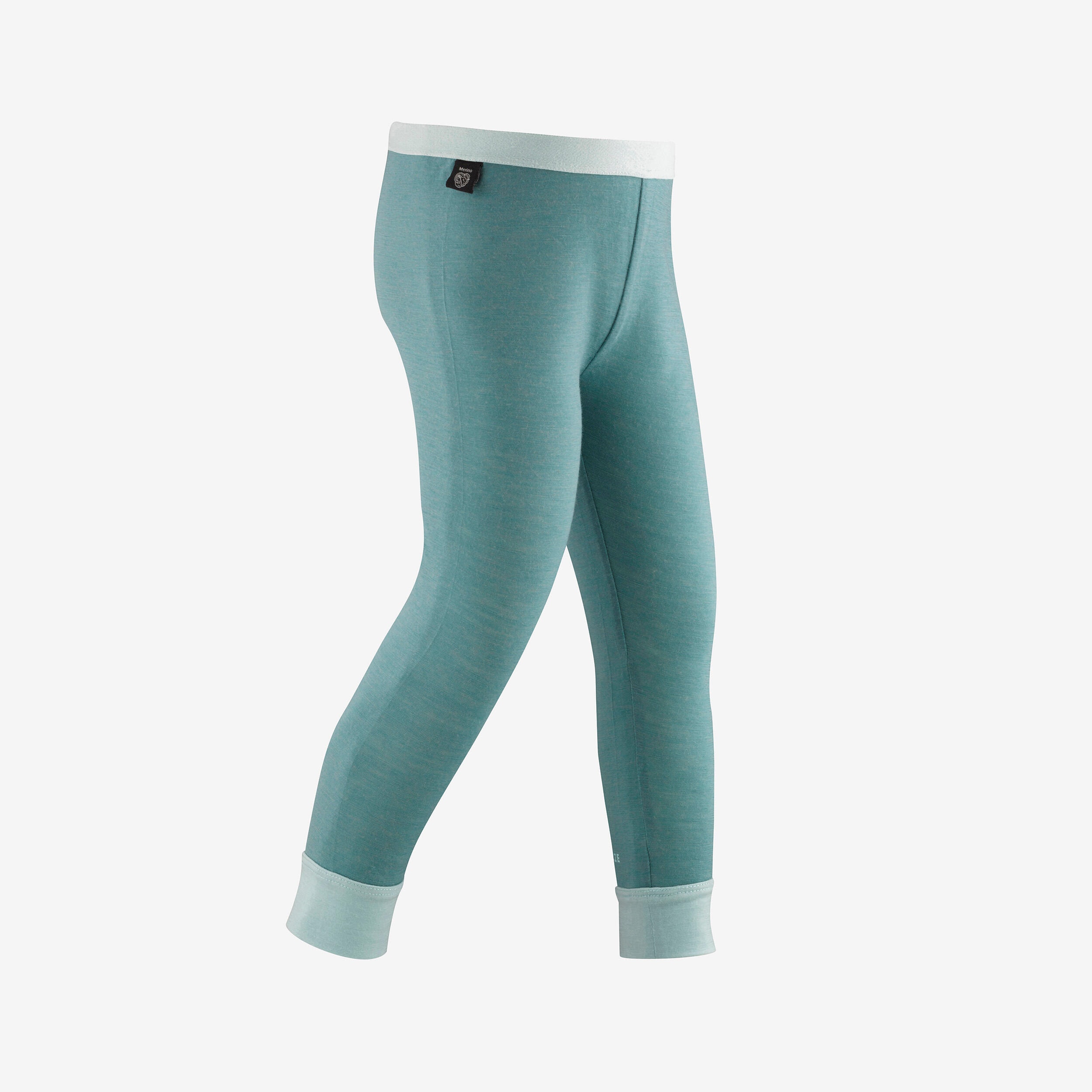 Sous-vêtement de ski thermique en laine mérinos bébé, Pant 900 Turquoise - Image 1