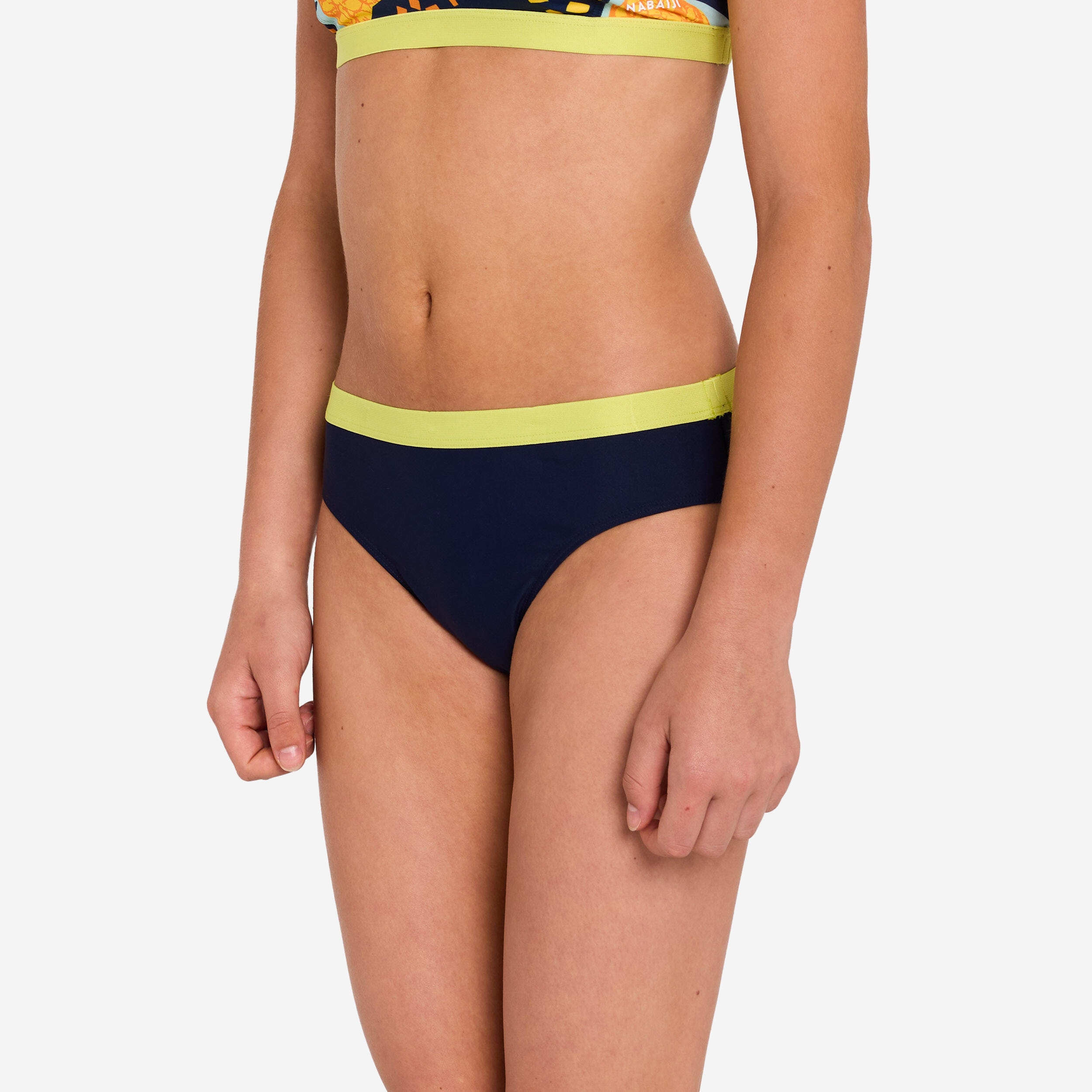 Bas de maillot de bain natation Fille - 100 Vega noir vert - Image 1