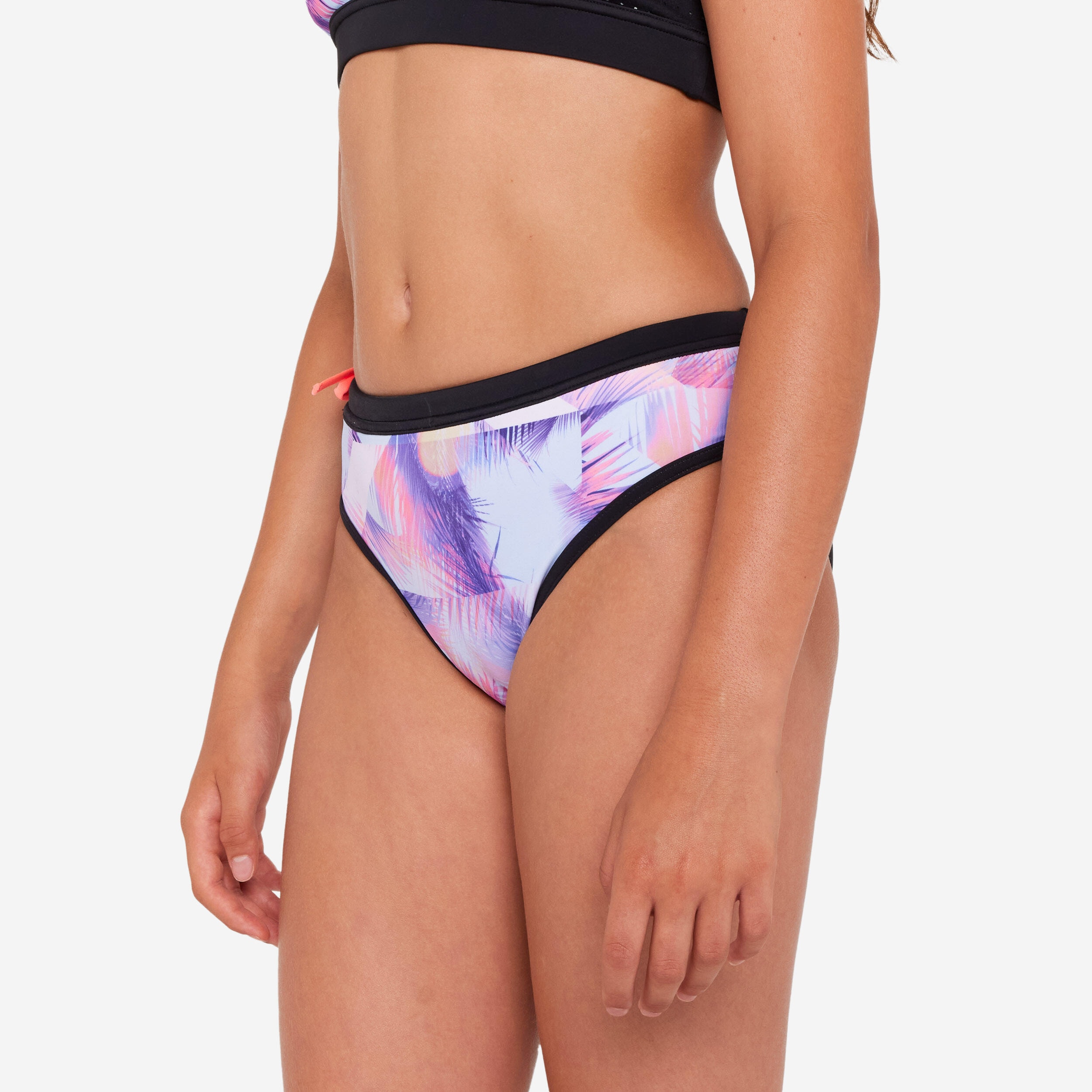 Seconde vie - Bas de maillot de bain à cordon surf Fille - Mas posy rose - Image 1