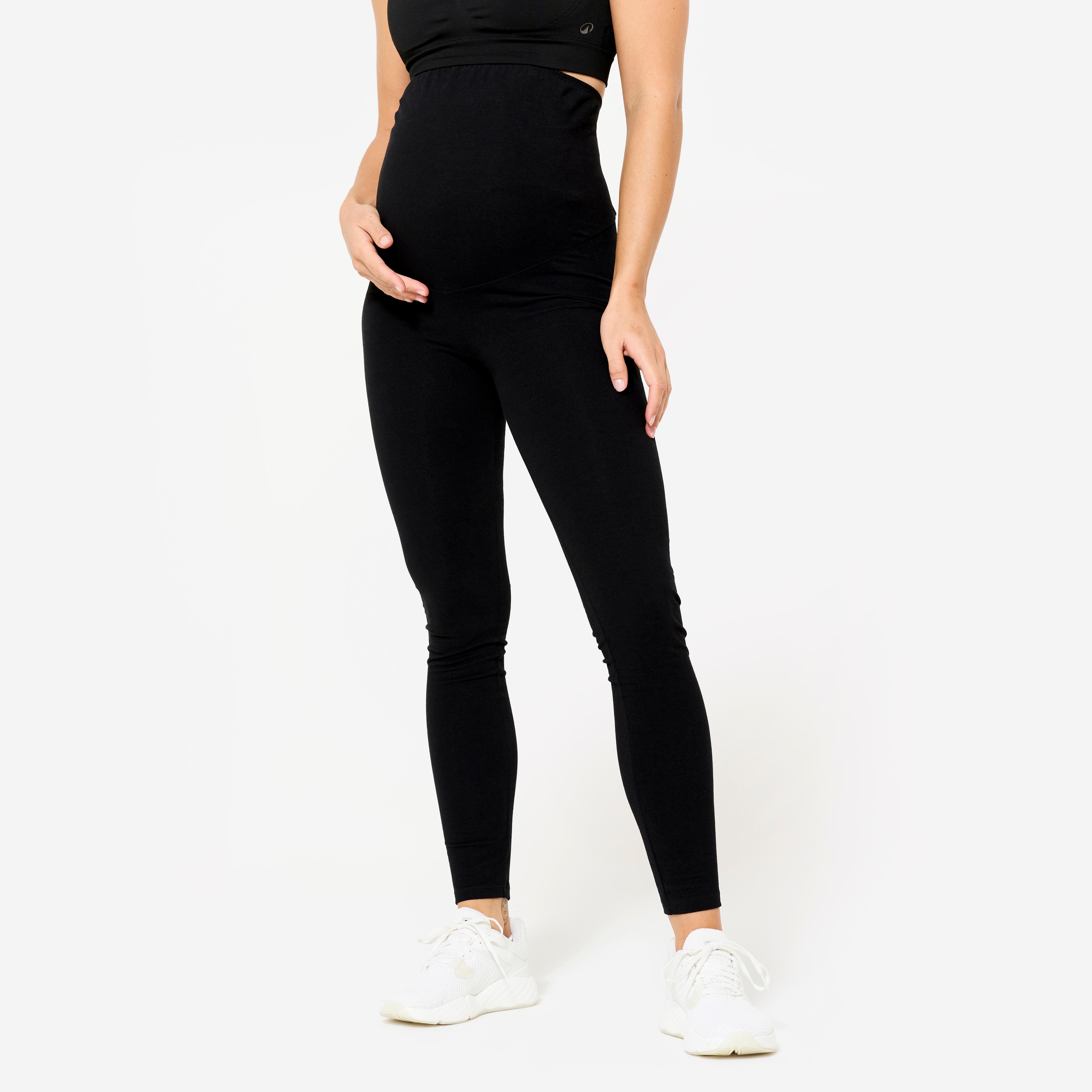 Legging yoga de maternité femme, noir - Image 1