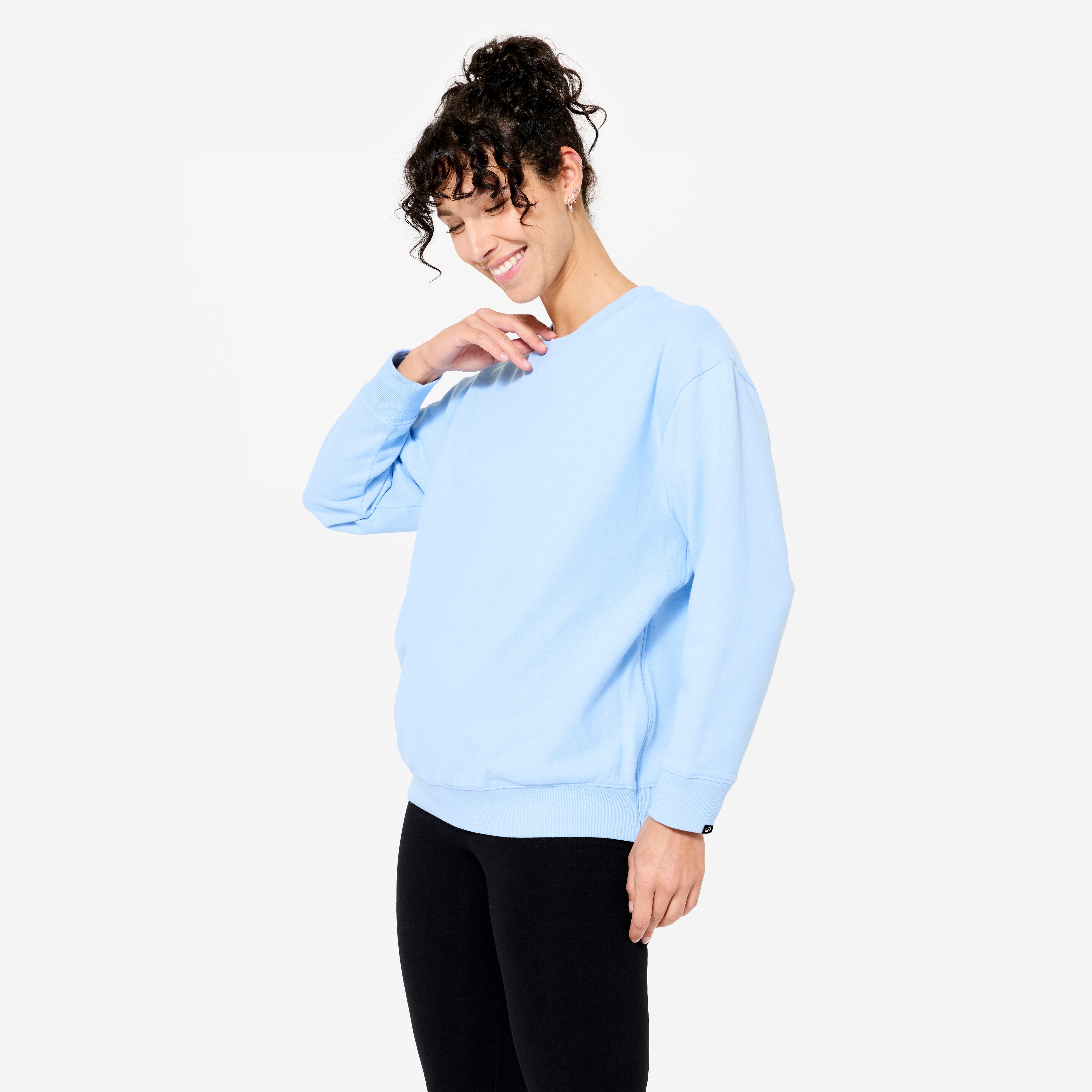 Sweatshirt yoga de maternité femme, bleu clair - Image 1