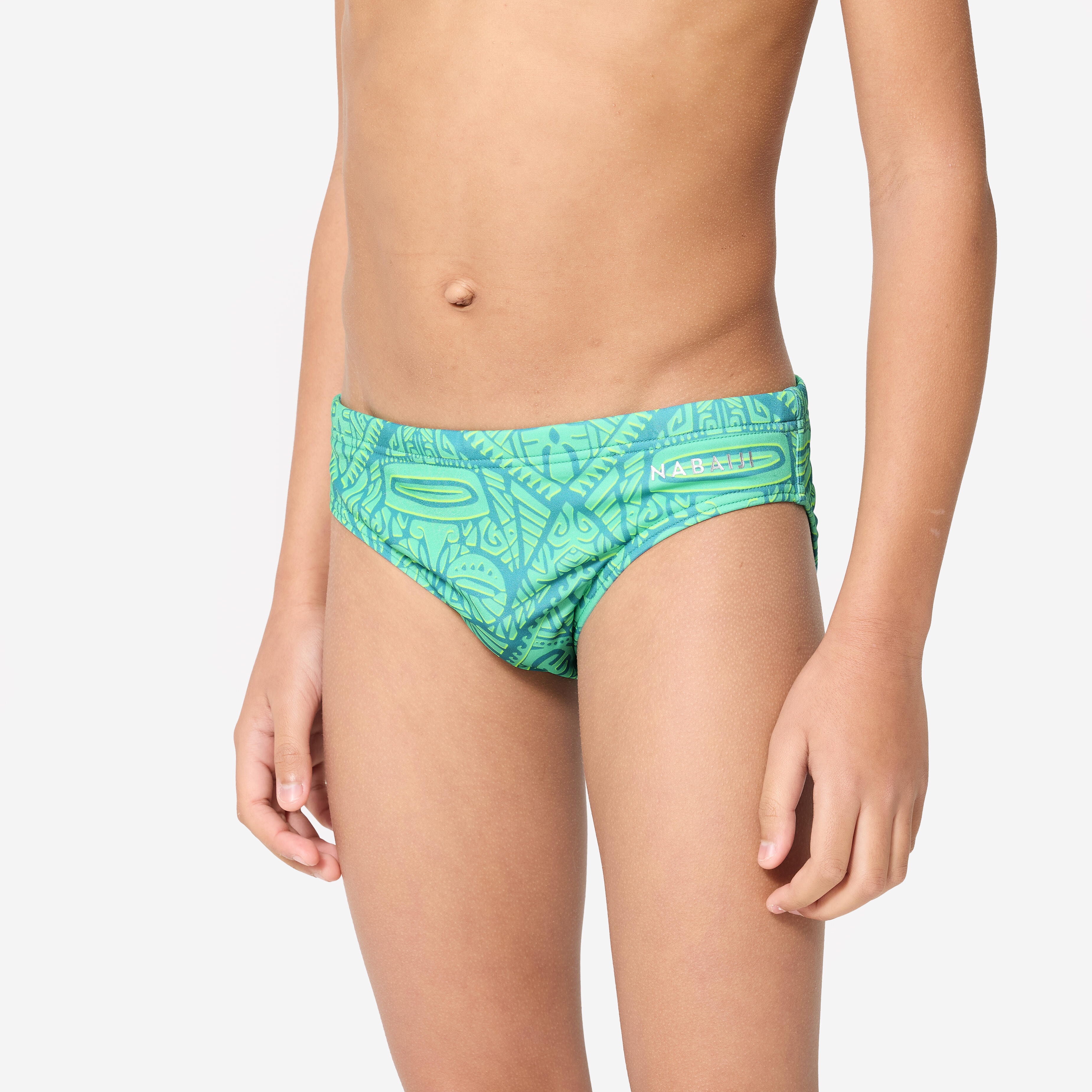 Slip de bain water polo Garçon - 500 Tiki turquoise - Image 1