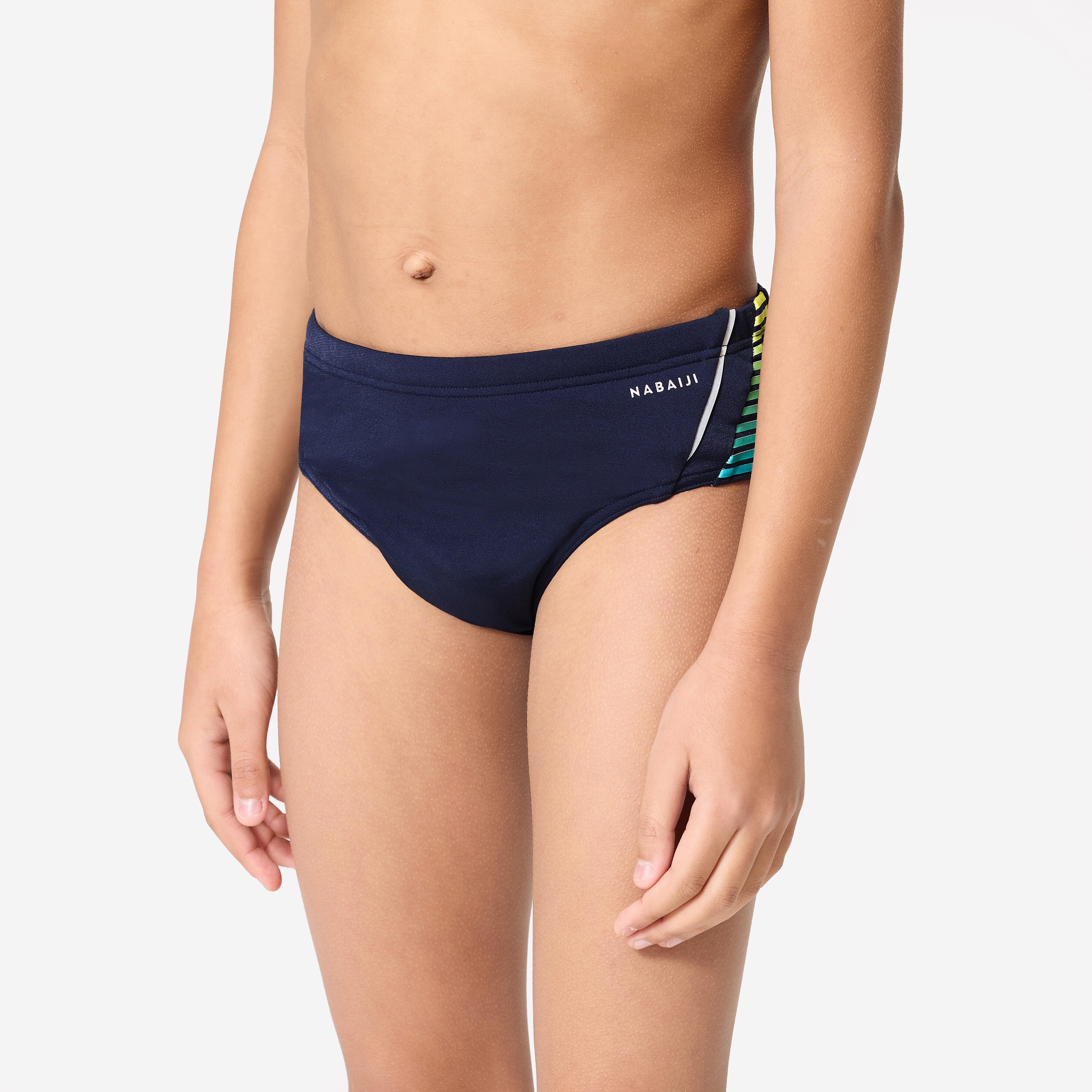 Slip de bain natation Garçon - 900 Yoke bleu jaune - Image 1