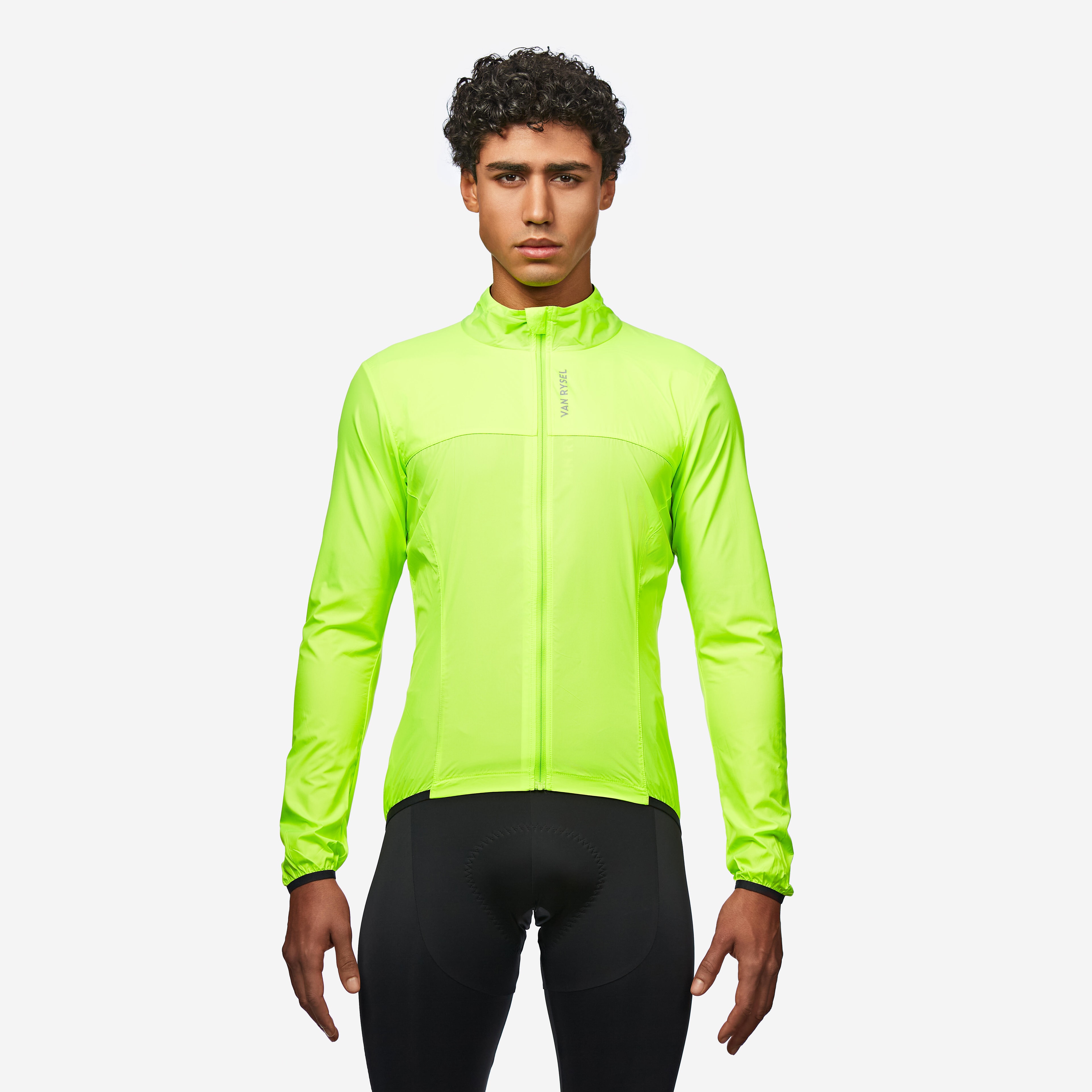 COUPE-VENT VELO ROUTE MANCHES LONGUES HOMME - RACER ULTRA-LIGHT JAUNE - Image 1