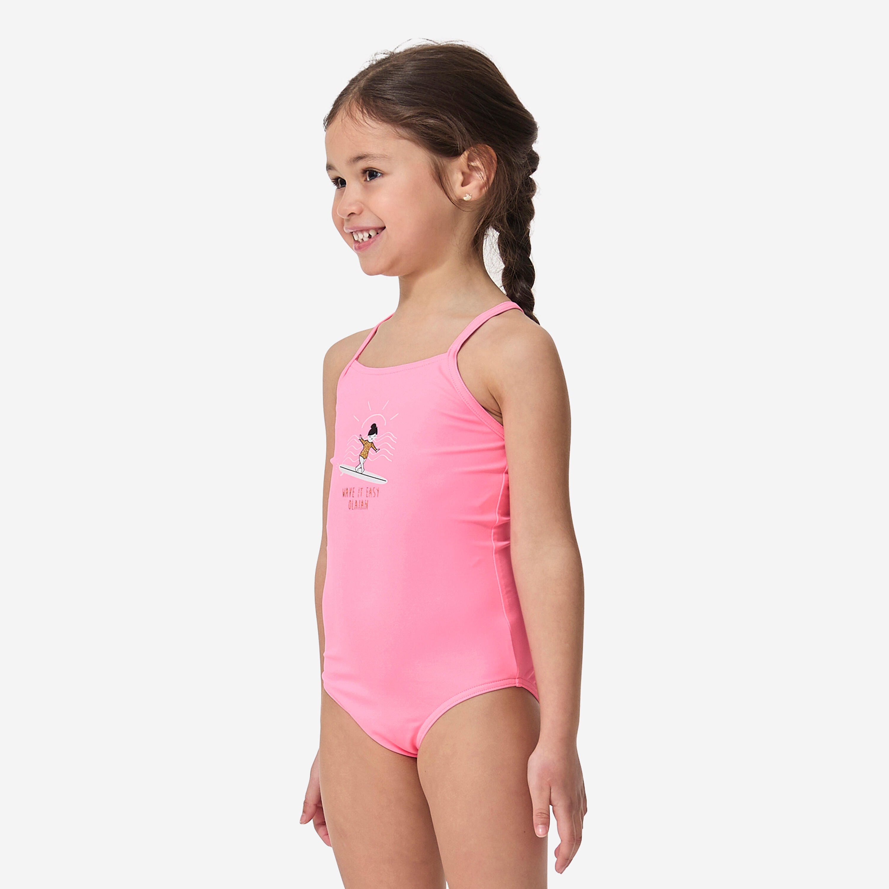 Maillot de bain 1 pièce rose pastel hanalei 100 - Image 1