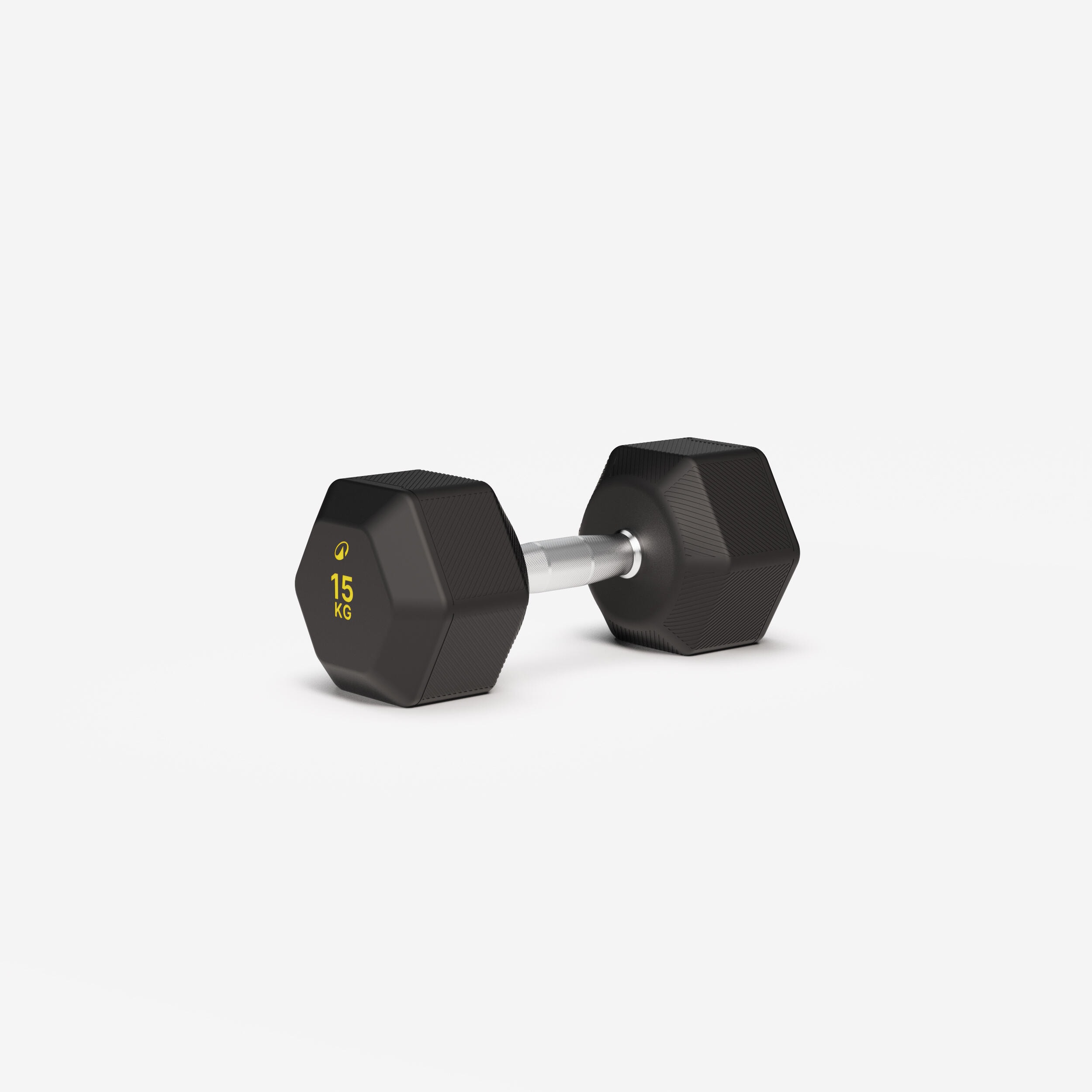Haltère de crosstraining et musculation Dumbbell hexagonale 15 kg, noir - Image 1