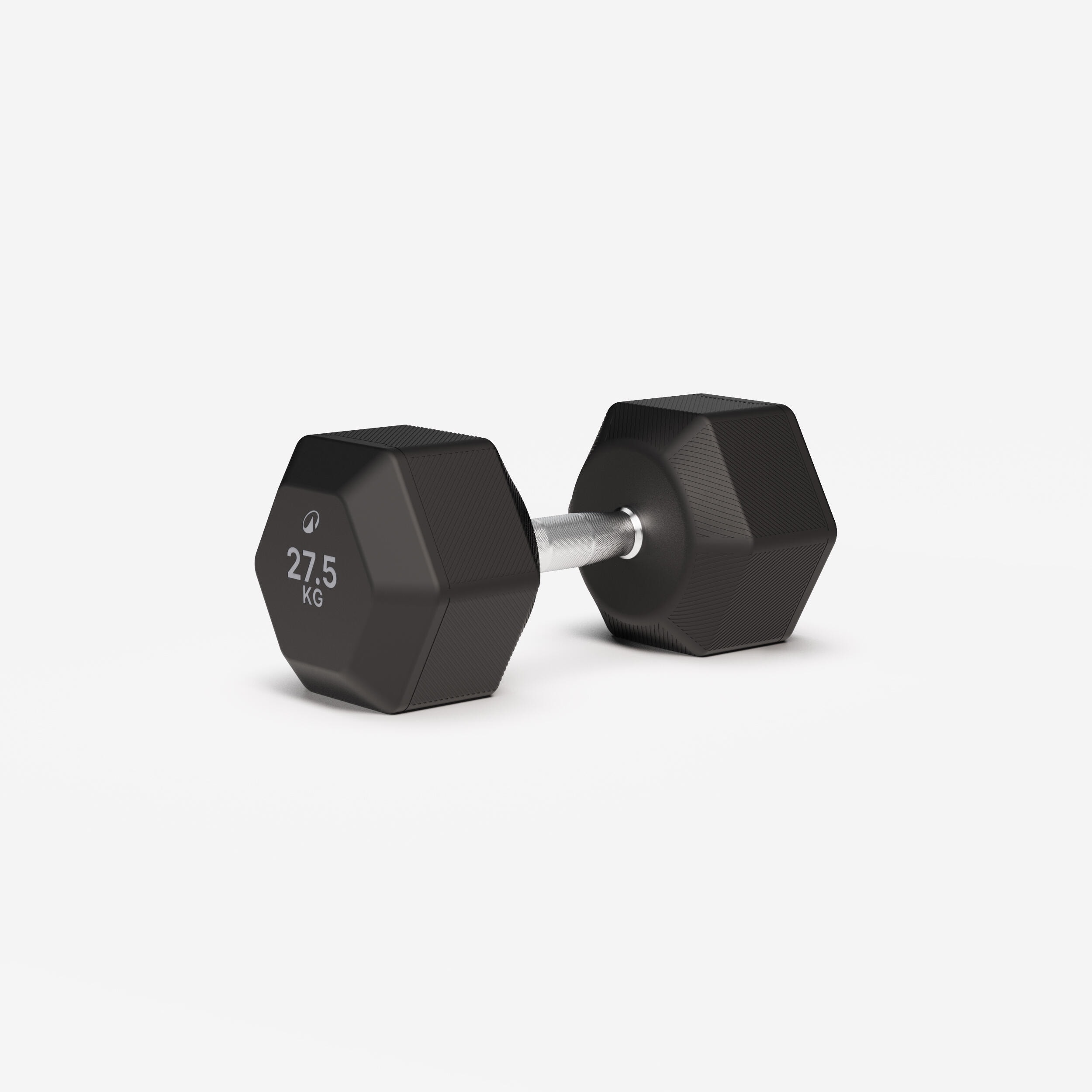 Haltère de crosstraining et musculation Dumbbell hexagonale 27,5 kg, noir - Image 1