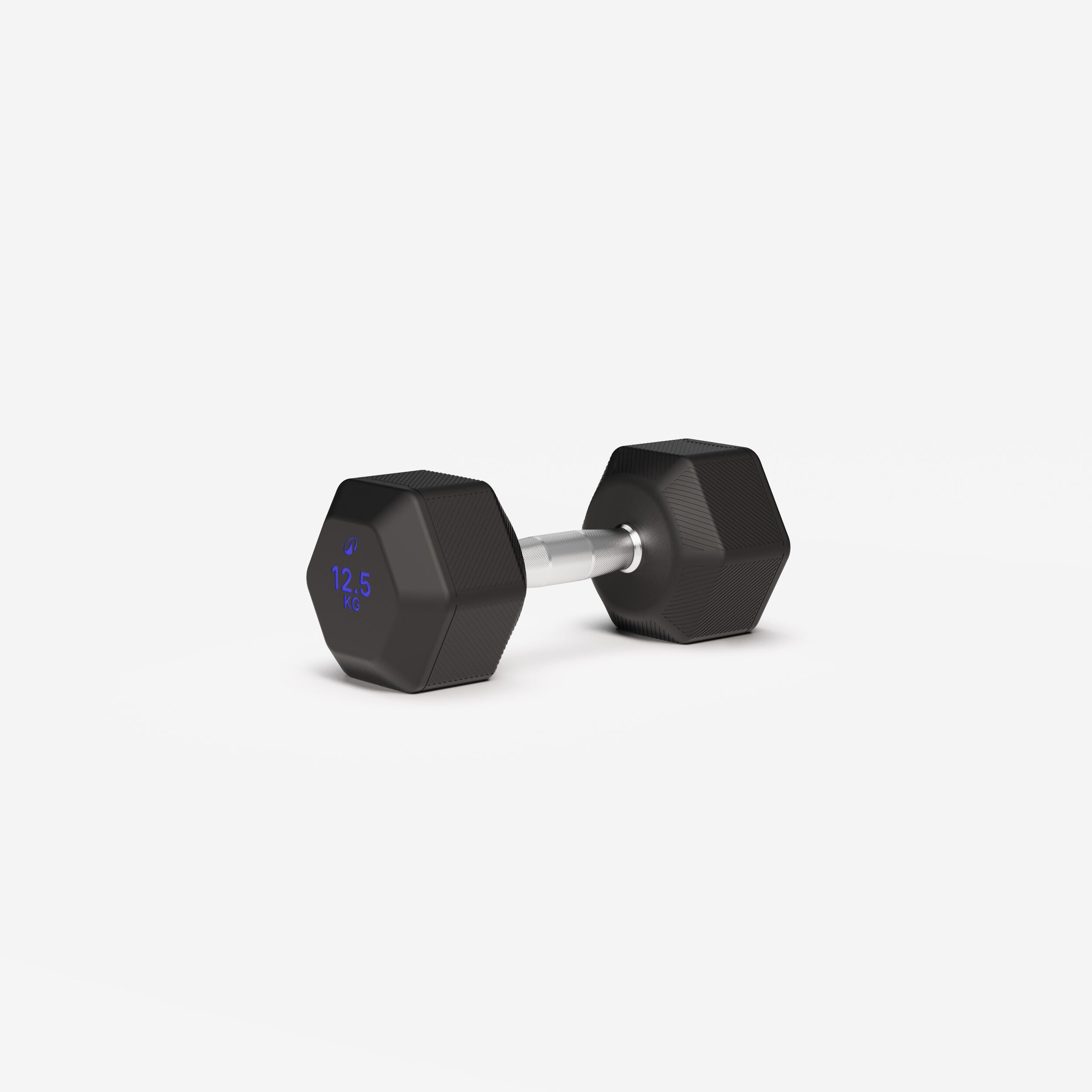 Haltère de crosstraining et musculation Dumbbell hexagonale 12,5 kg, noir - Image 1