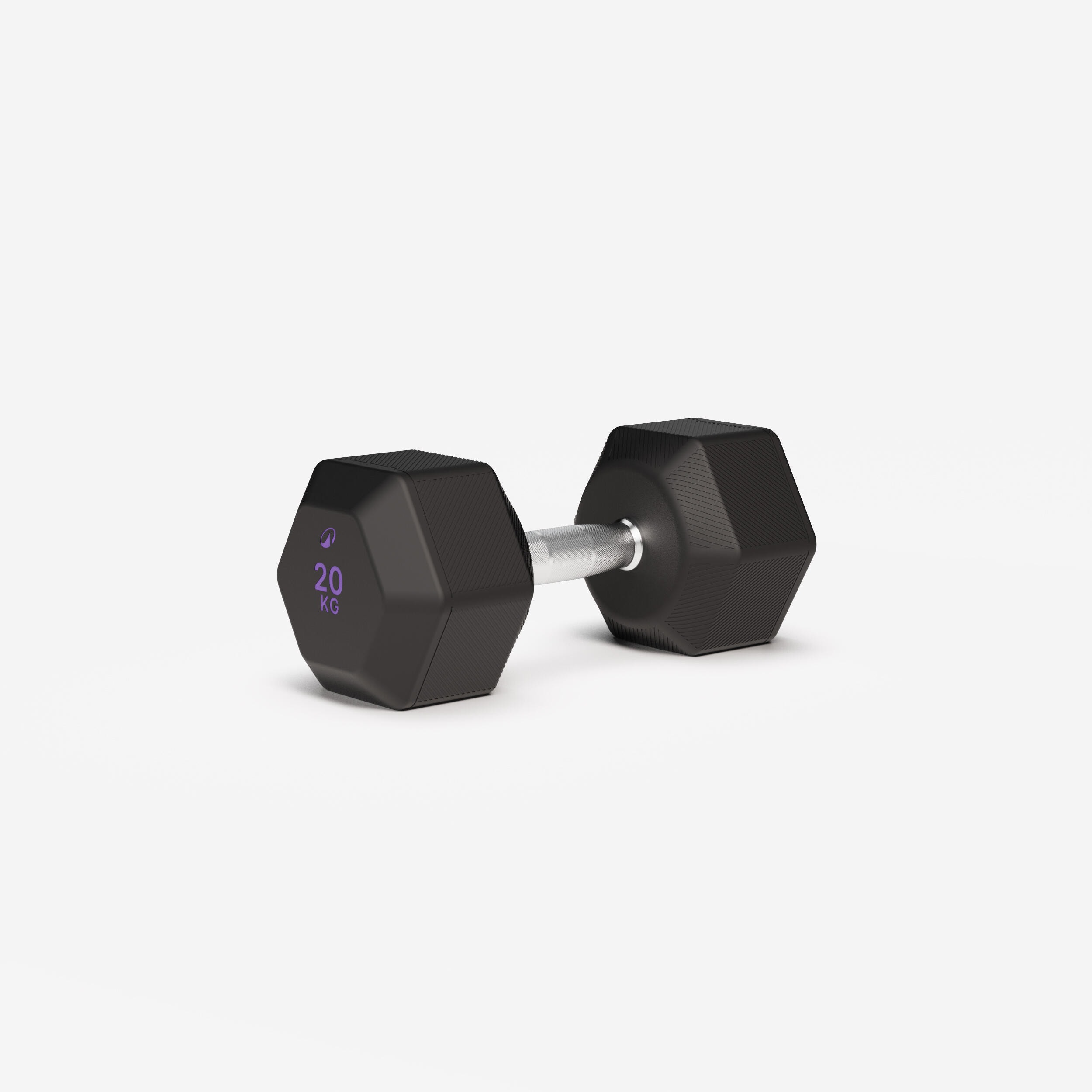 Haltère de crosstraining et musculation Dumbbell hexagonale 20 kg, noir - Image 1