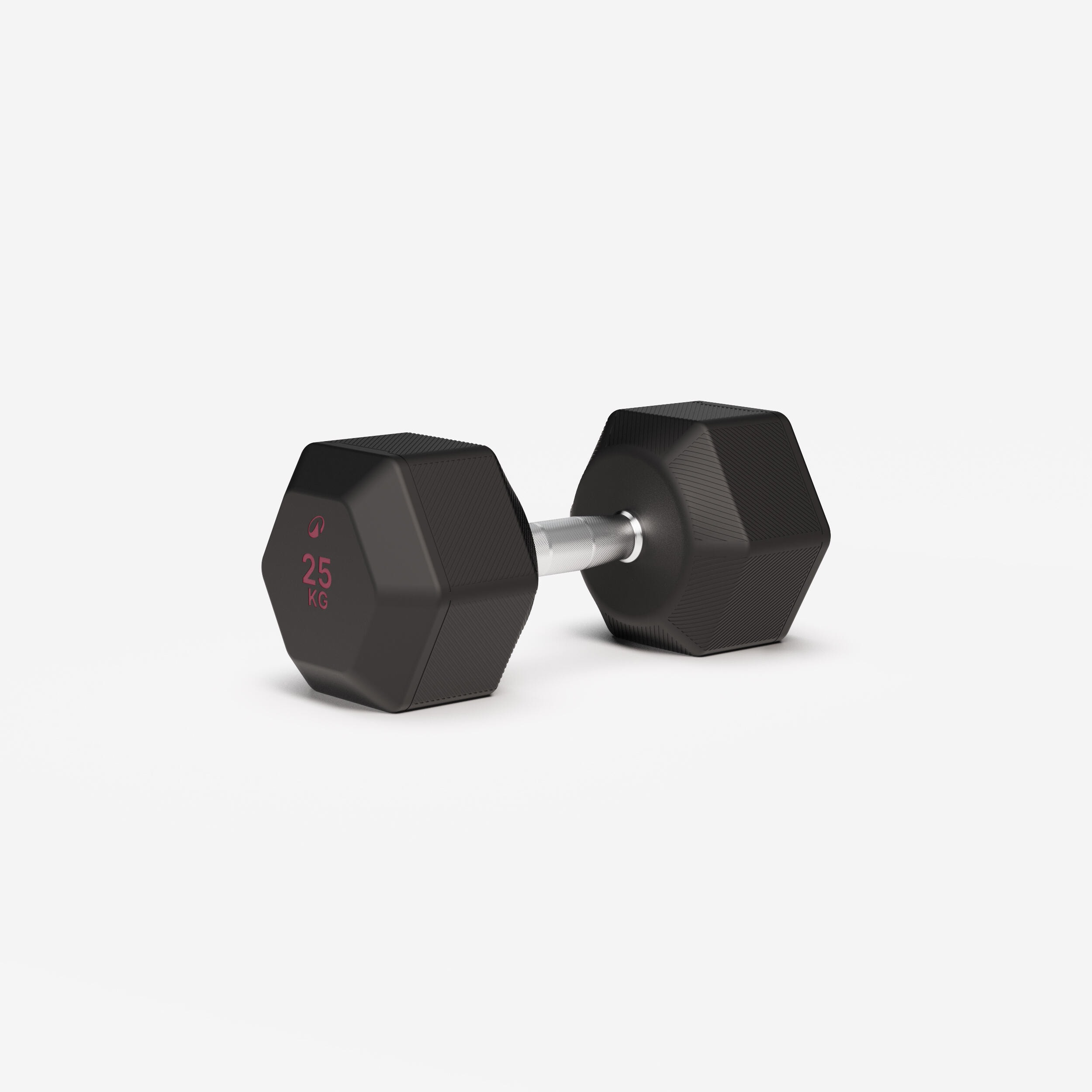 Haltère de crosstraining et musculation Dumbbell hexagonale 25 kg, noir - Image 1