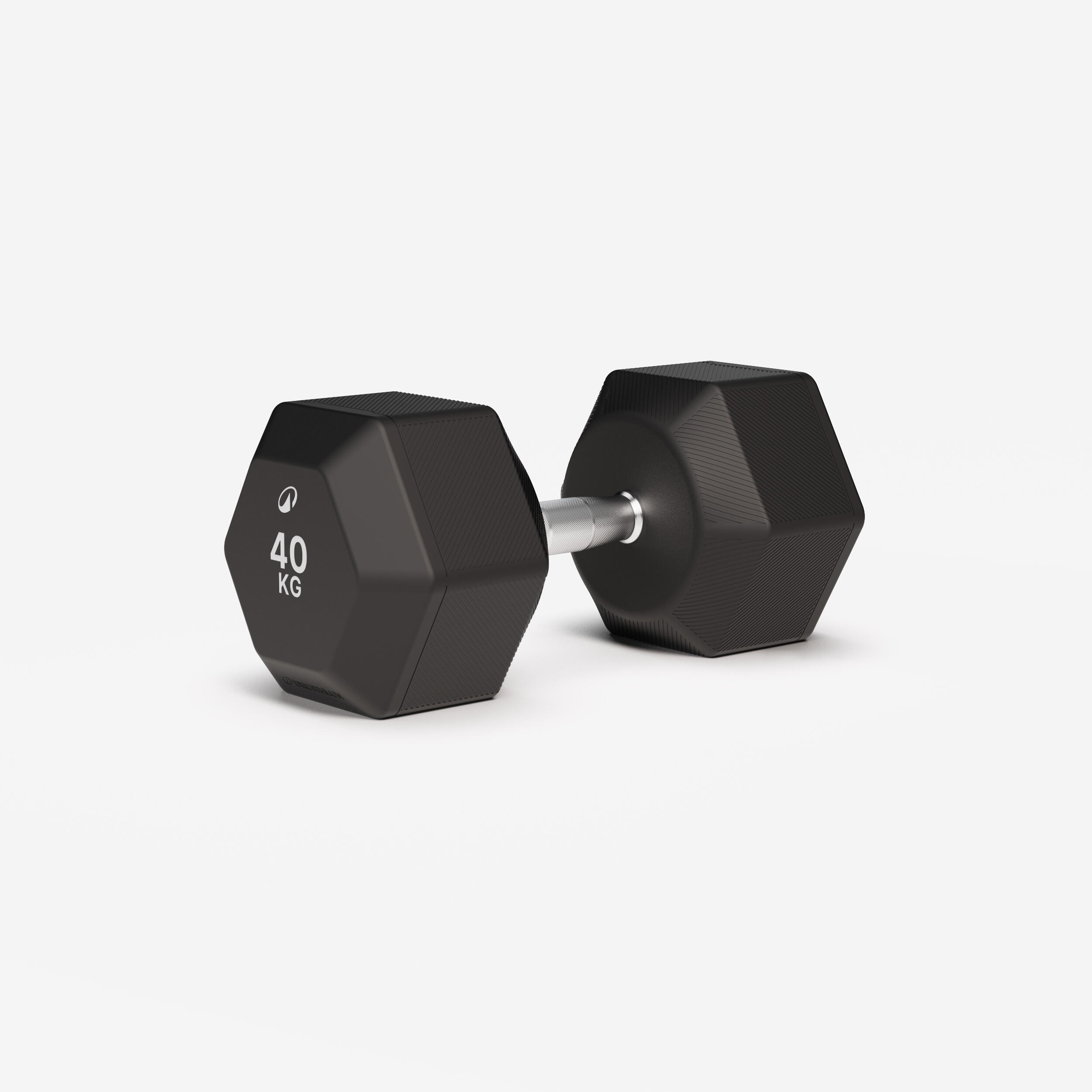 Haltère de crosstraining et musculation Dumbell hexagonale 40 kg, noir - Image 1