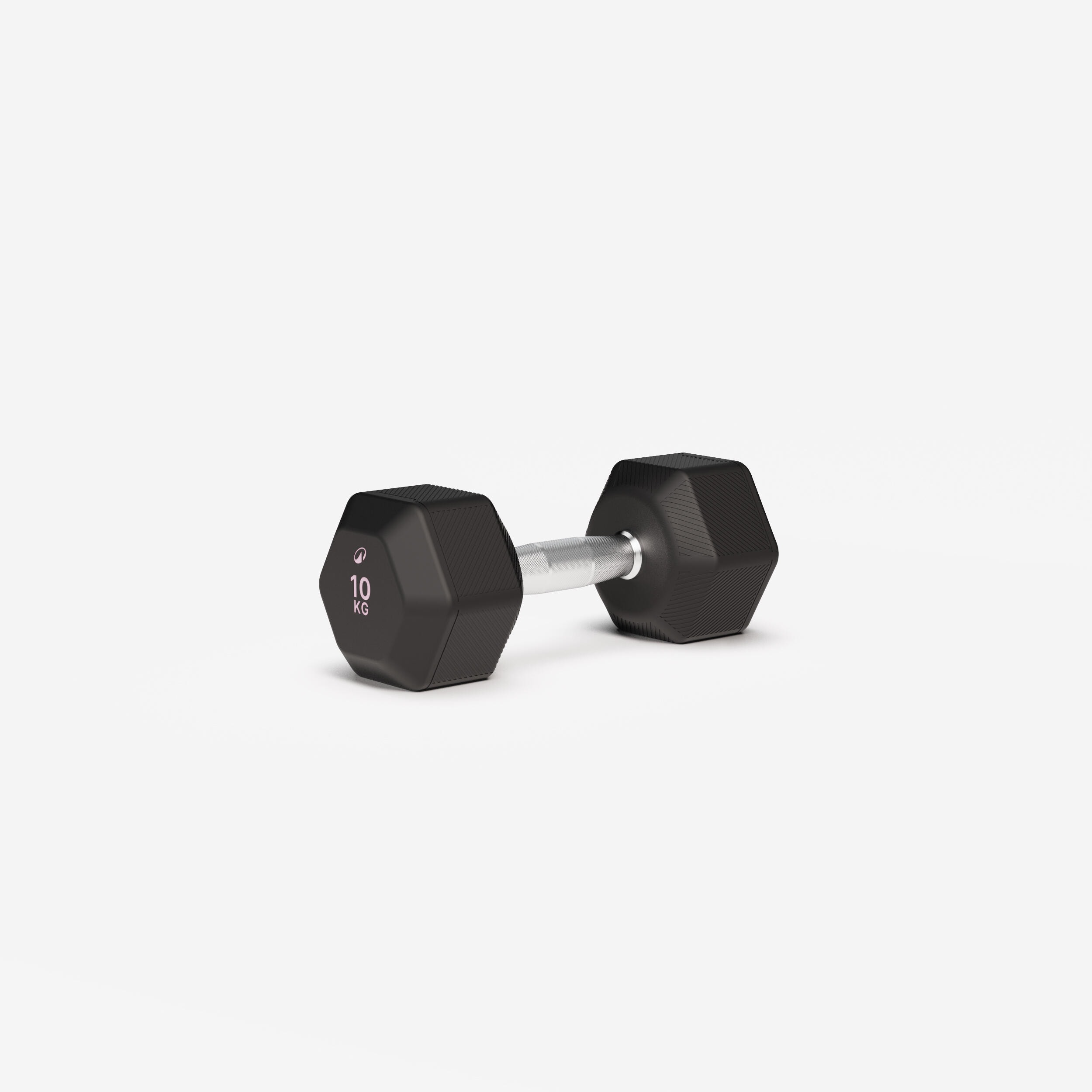 Haltère de crosstraining et musculation Dumbell hexagonale 10 kg, noir - Image 1
