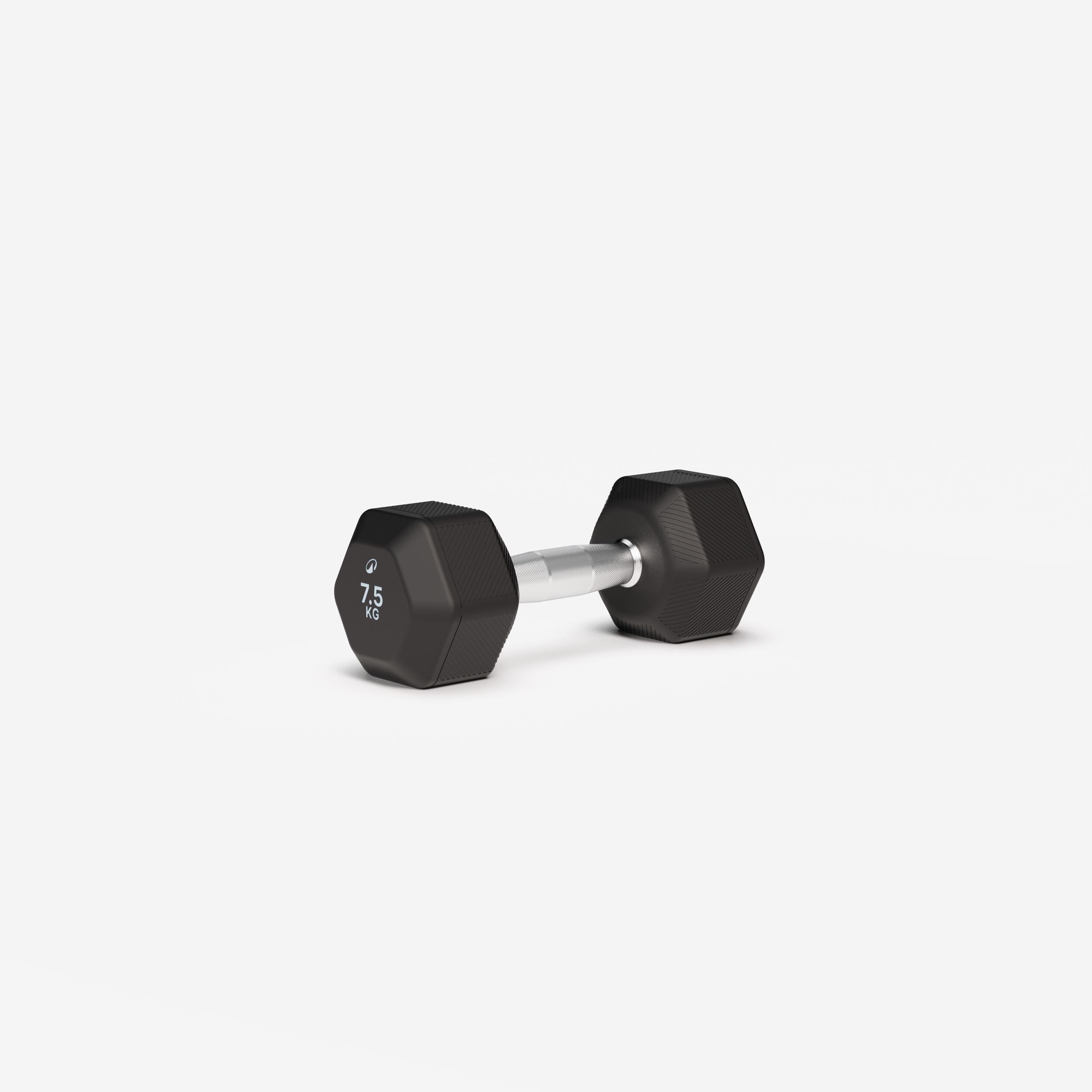 Haltère de crosstraining et musculation Dumbell hexagonale 7,5kg, noir - Image 1