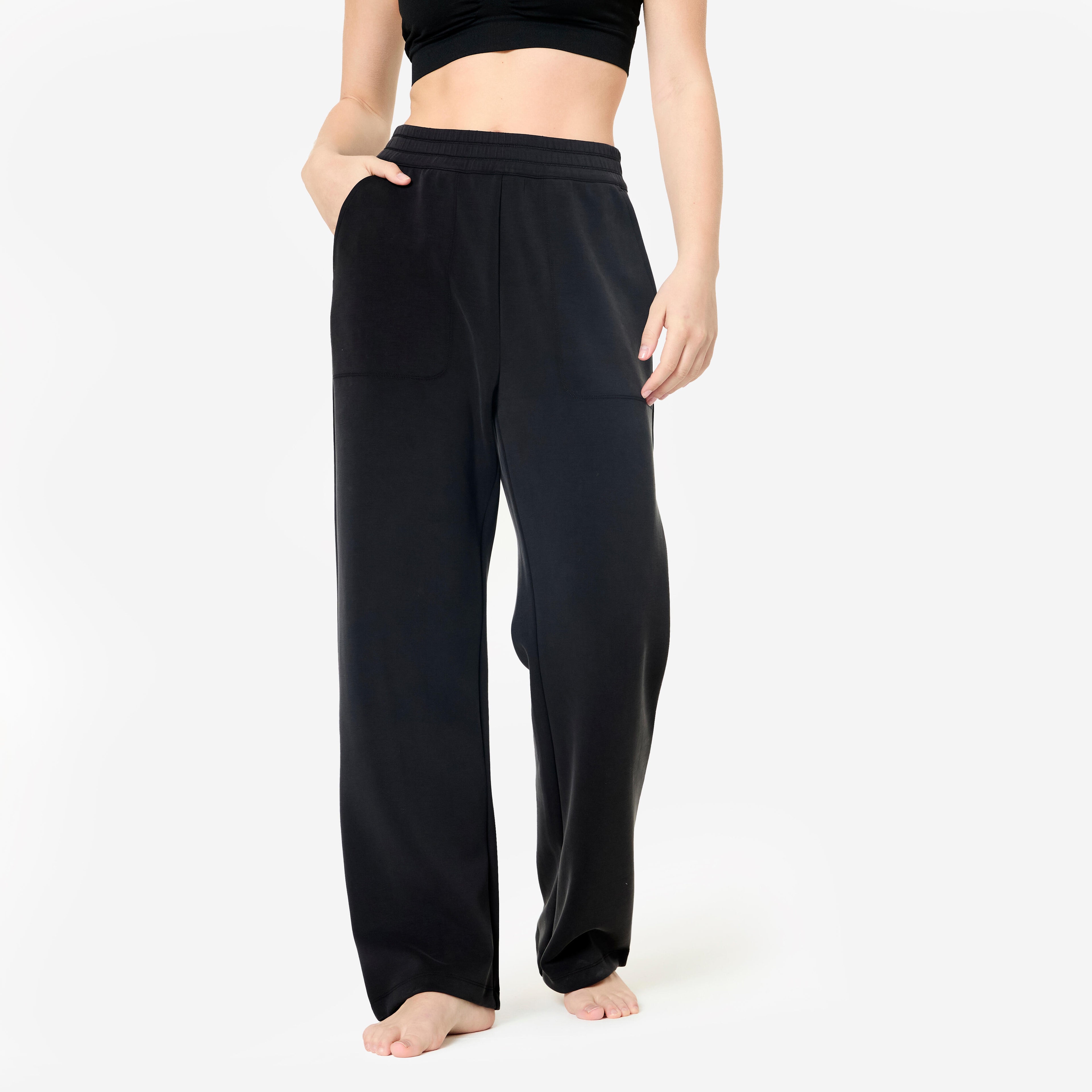 Seconde vie - Pantalon de Yoga Extensible pour Femme - Noir Fumé - Image 1