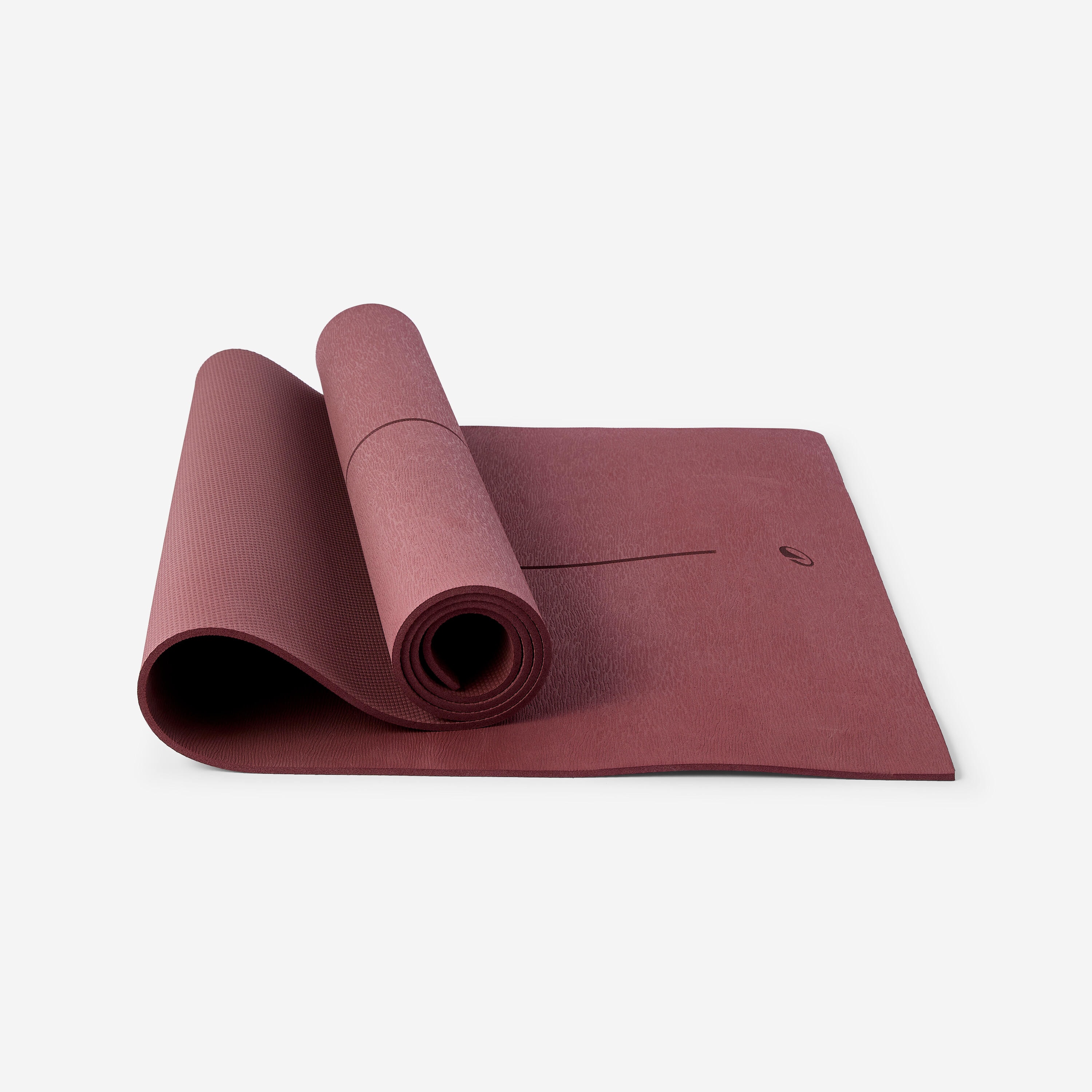 Tapis de yoga débutant adhérence et confort 5mm, marron - Image 1
