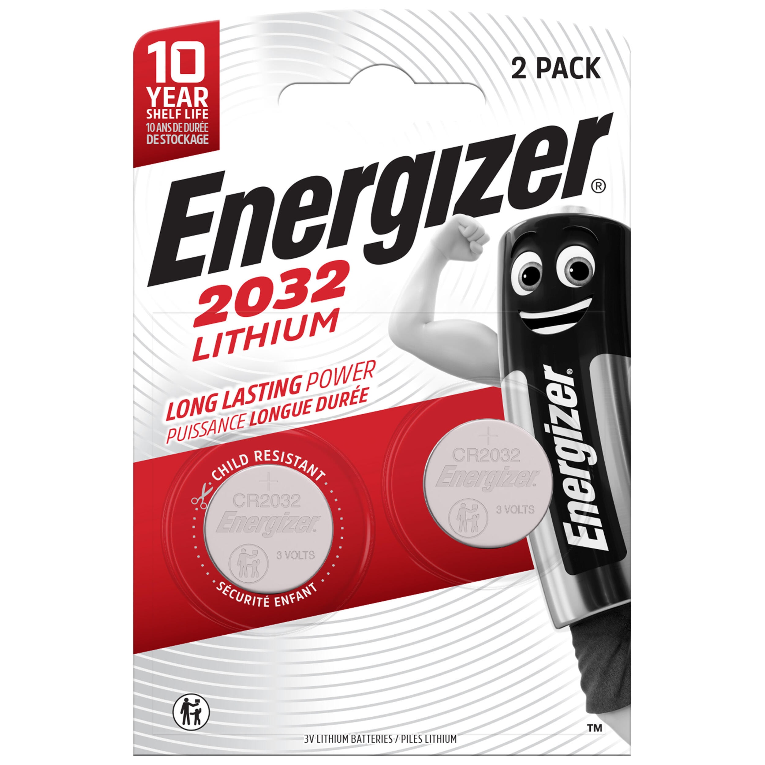 PILES (X2) LITHIUM CR2032 ENERGIZER POUR COMPTEUR VÉLO - Image 1