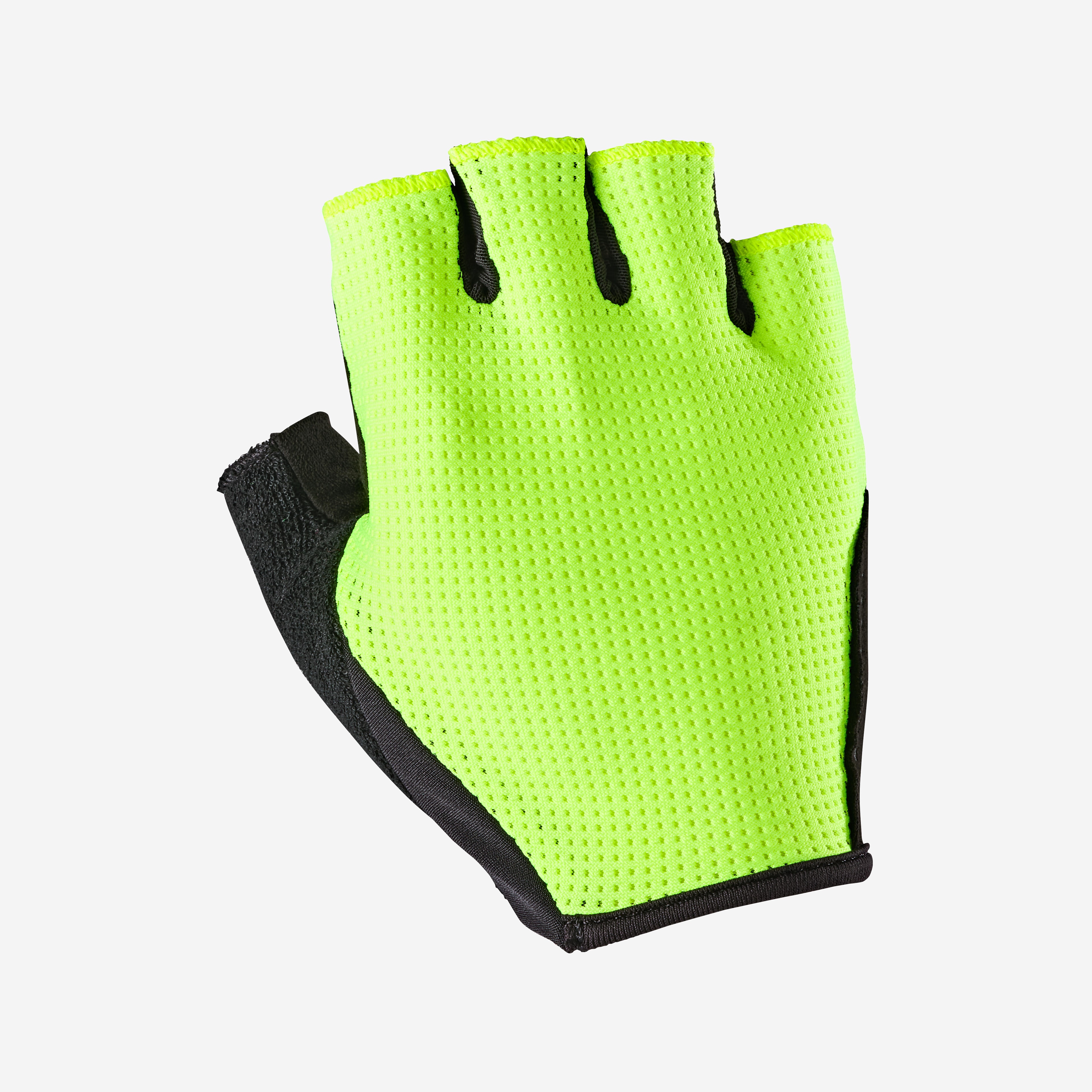 Gants Vélo Route 500 jaune fluo - Image 1
