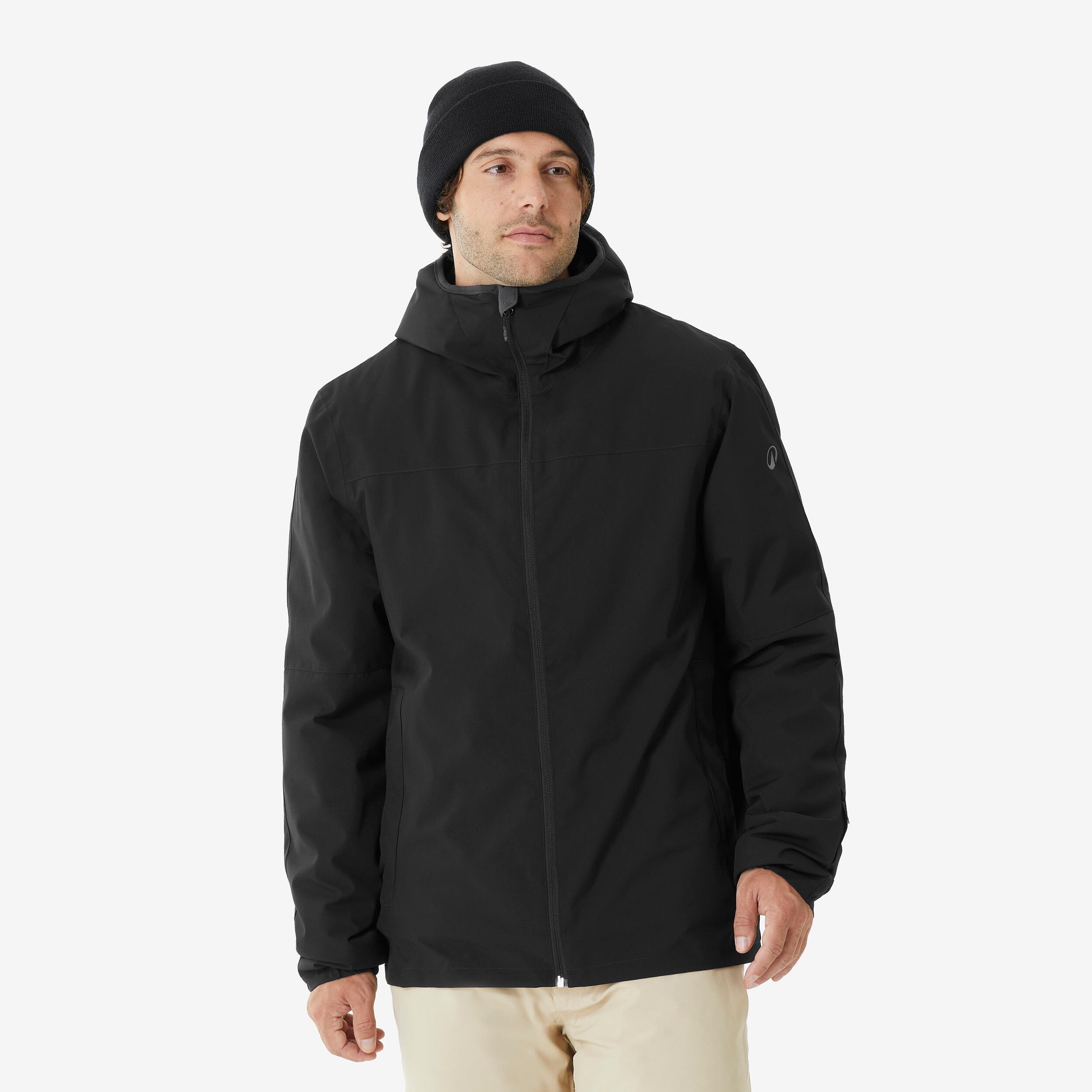 Veste de ski chaude et imperméable homme, 100 noir - Image 1